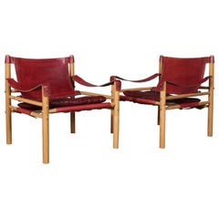 Vintage Arne Norell Safari Chairs, Model Scirocco