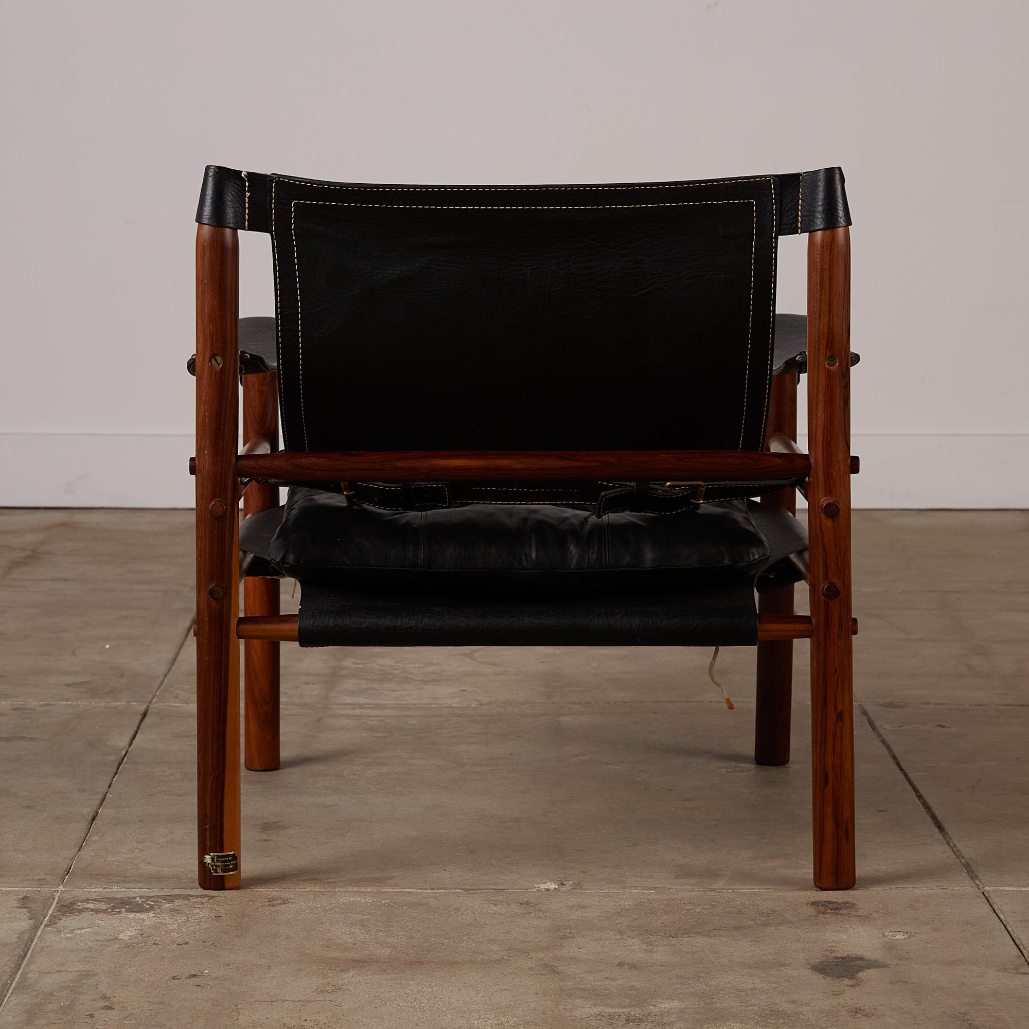 Oiled Arne Norell Safari Lounge Chair for Scanform