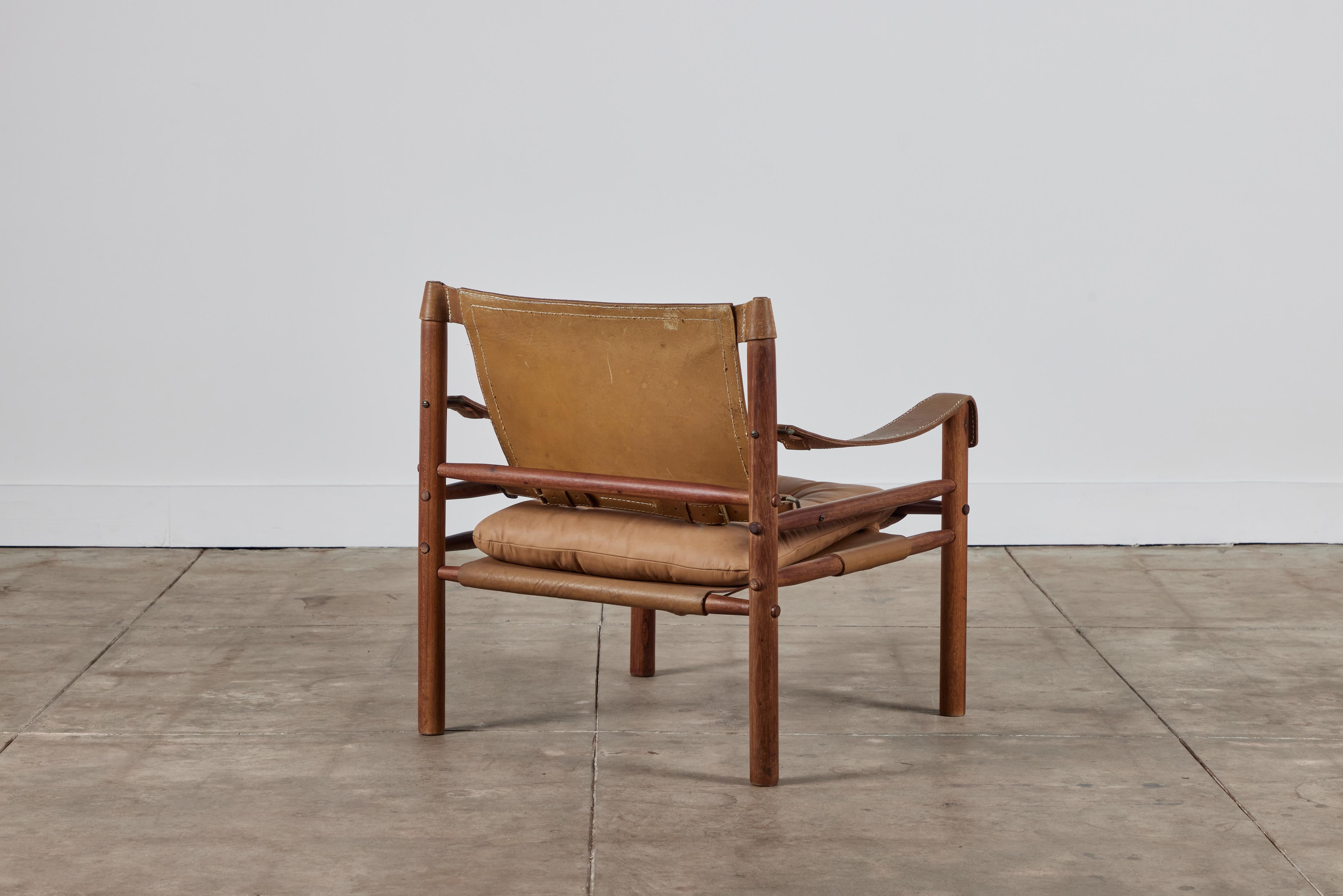 Brass Arne Norell Safari Lounge Chair for Scanform For Sale