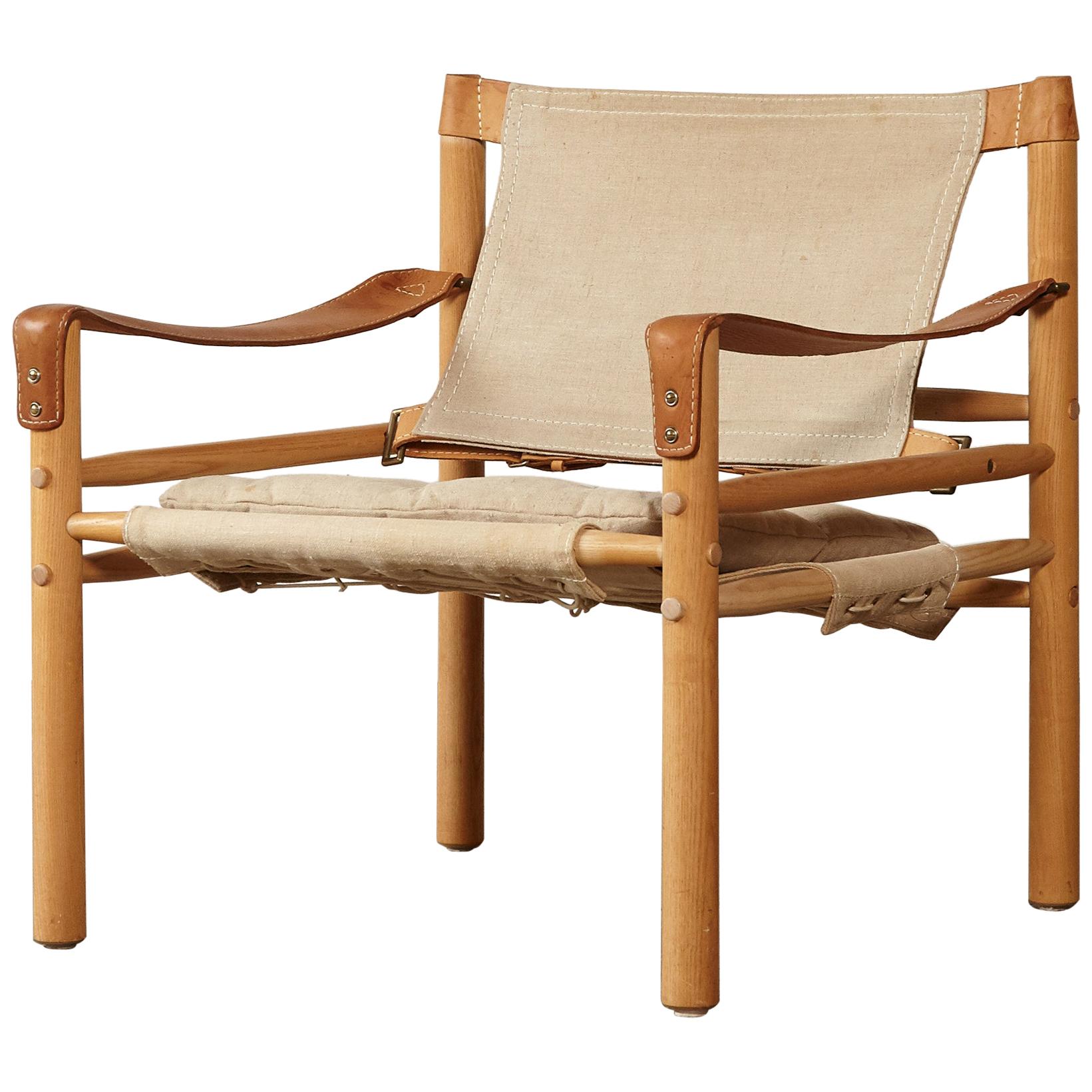 Arne Norell Safari Sirocco Lounge Chair, Norell Mobel, Sweden, 1970s
