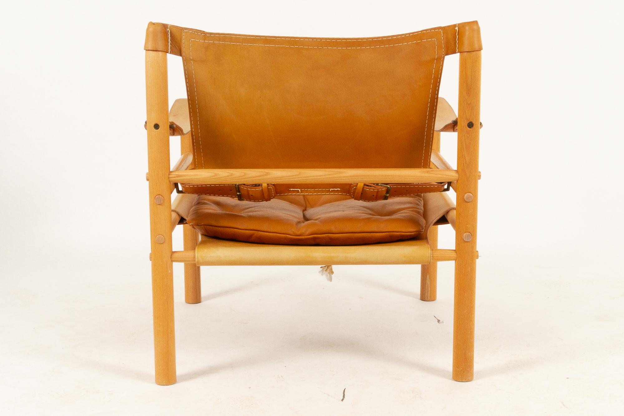 Leather Arne Norell Sirocco Safari Chair, 1960s.