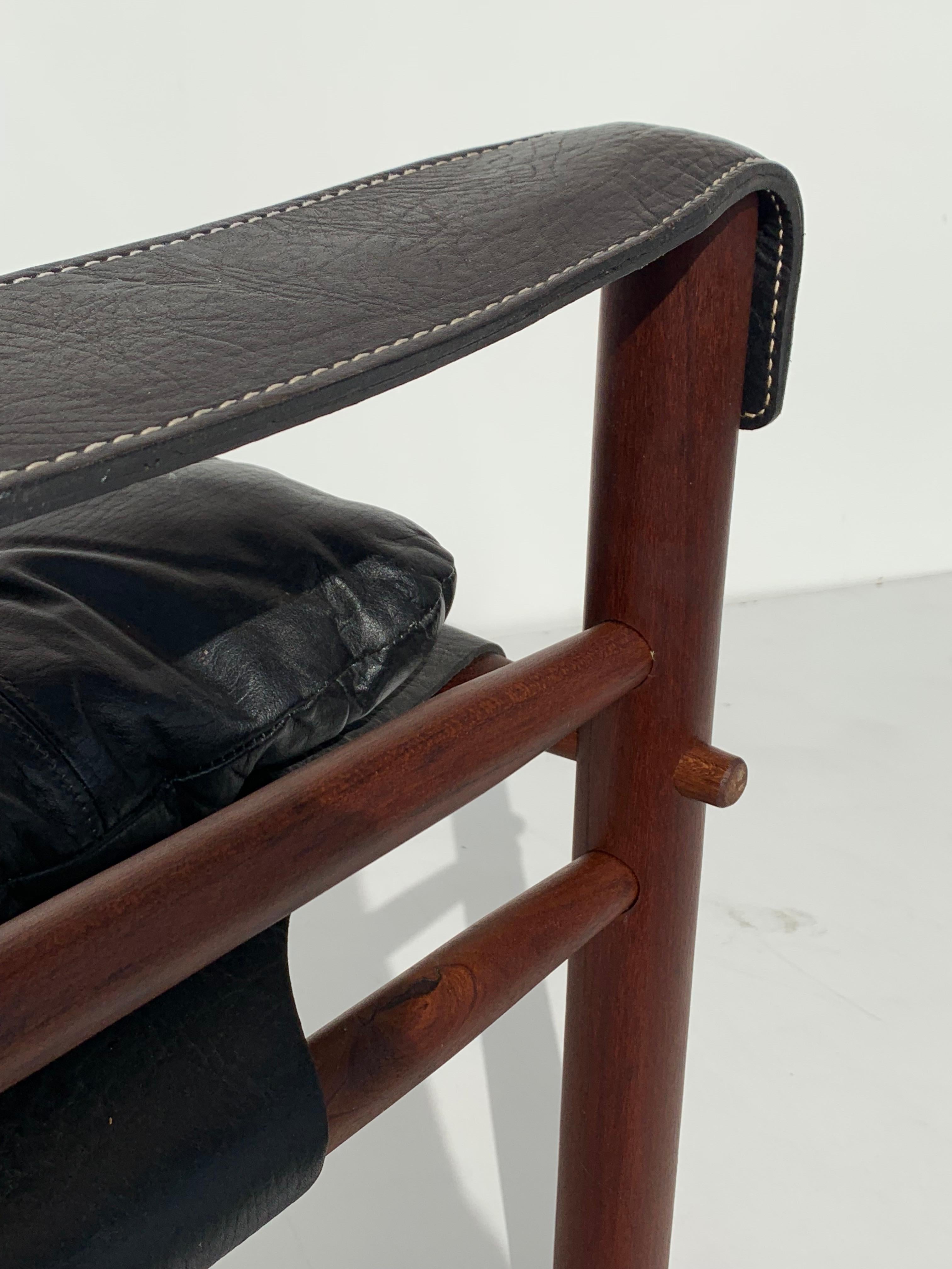 Arne Norell Sirocco Safari Chair in Black Leather 7