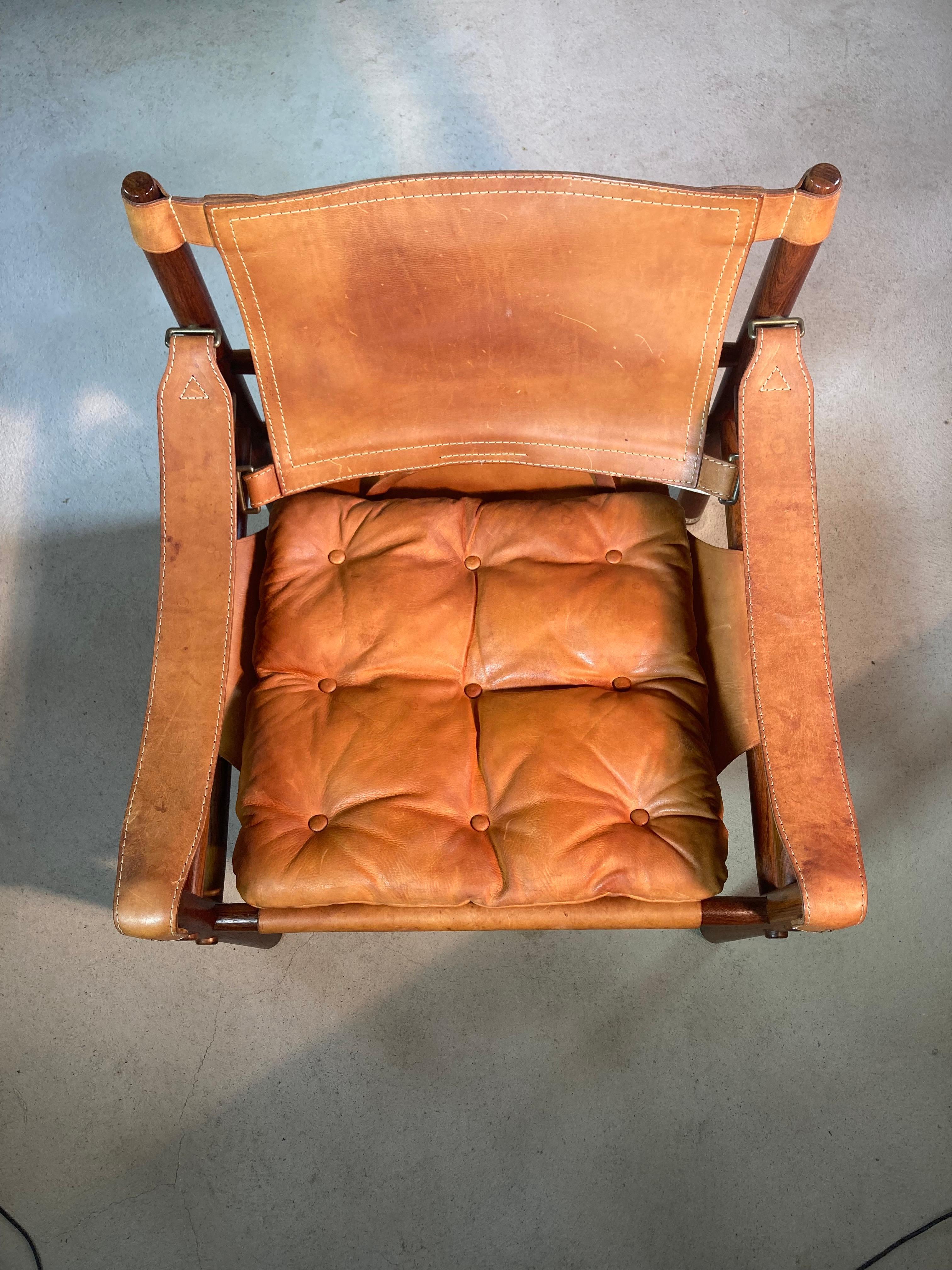 Arne Norell Sirocco Safari Chair in Rosewood, 1960s 3