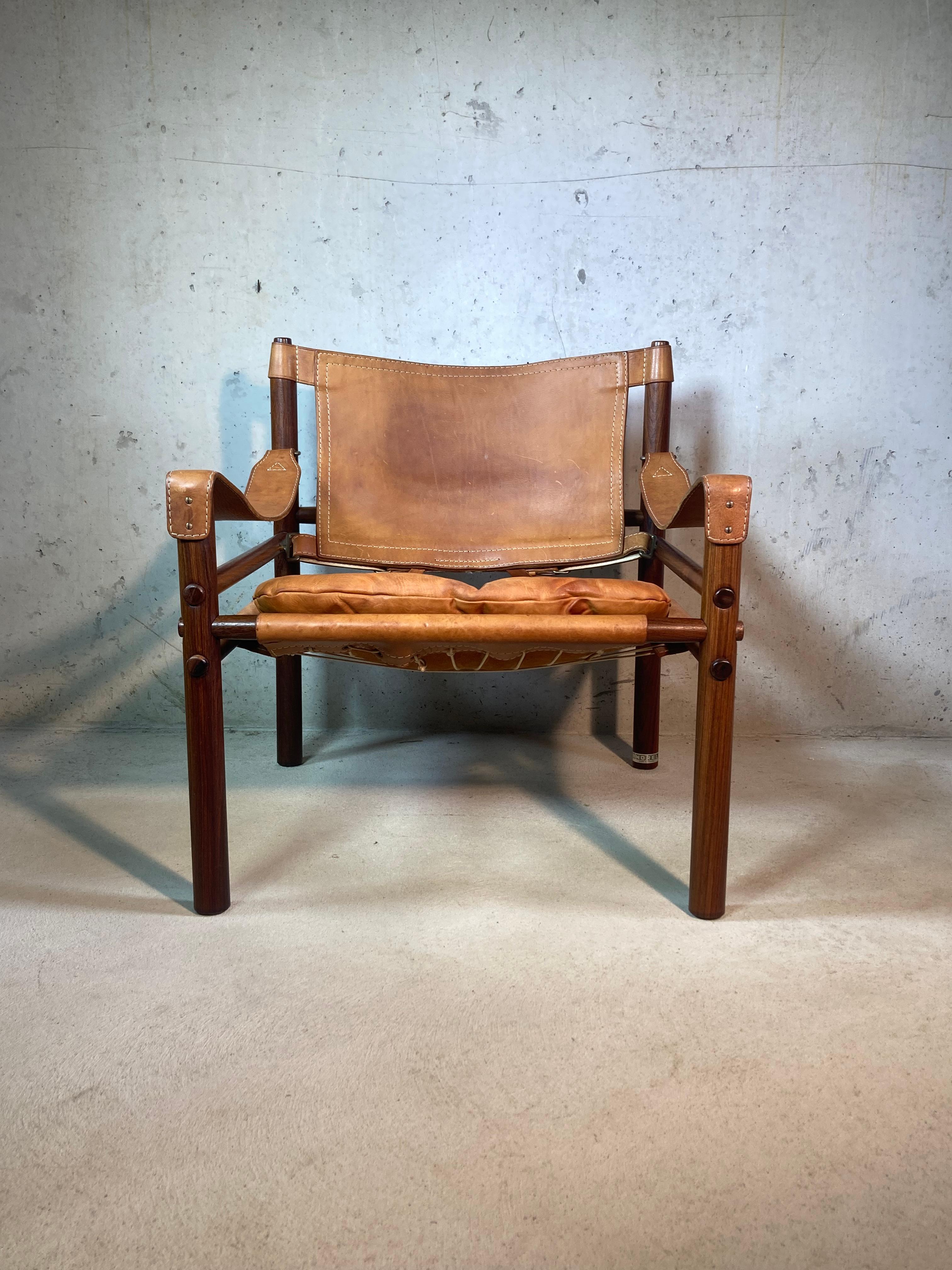 Mid-Century Modern Arne Norell Sirocco Safari Chair in Rosewood, 1960s