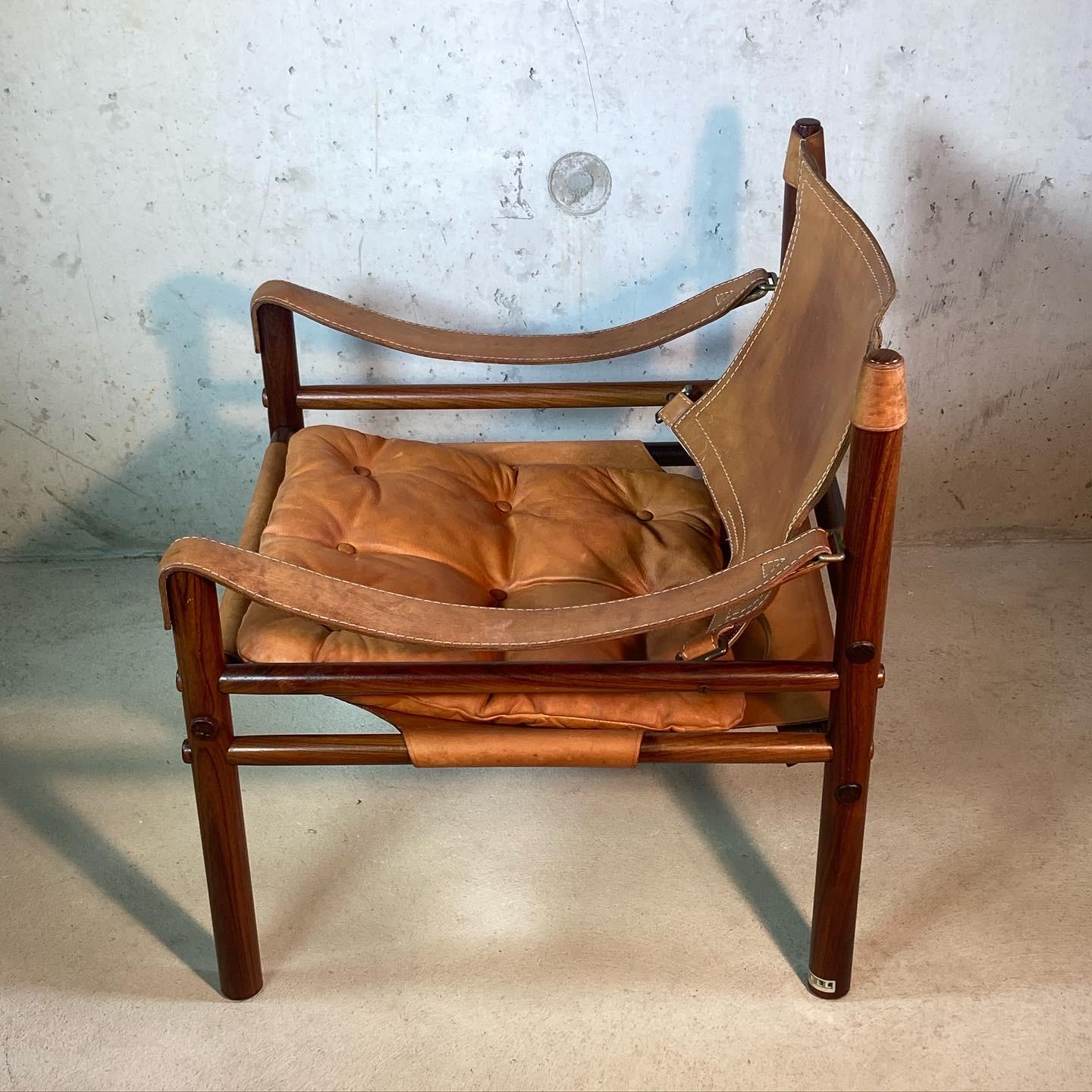 Mid-Century Modern Arne Norell Sirocco Safari Chair in Rosewood, 1960s