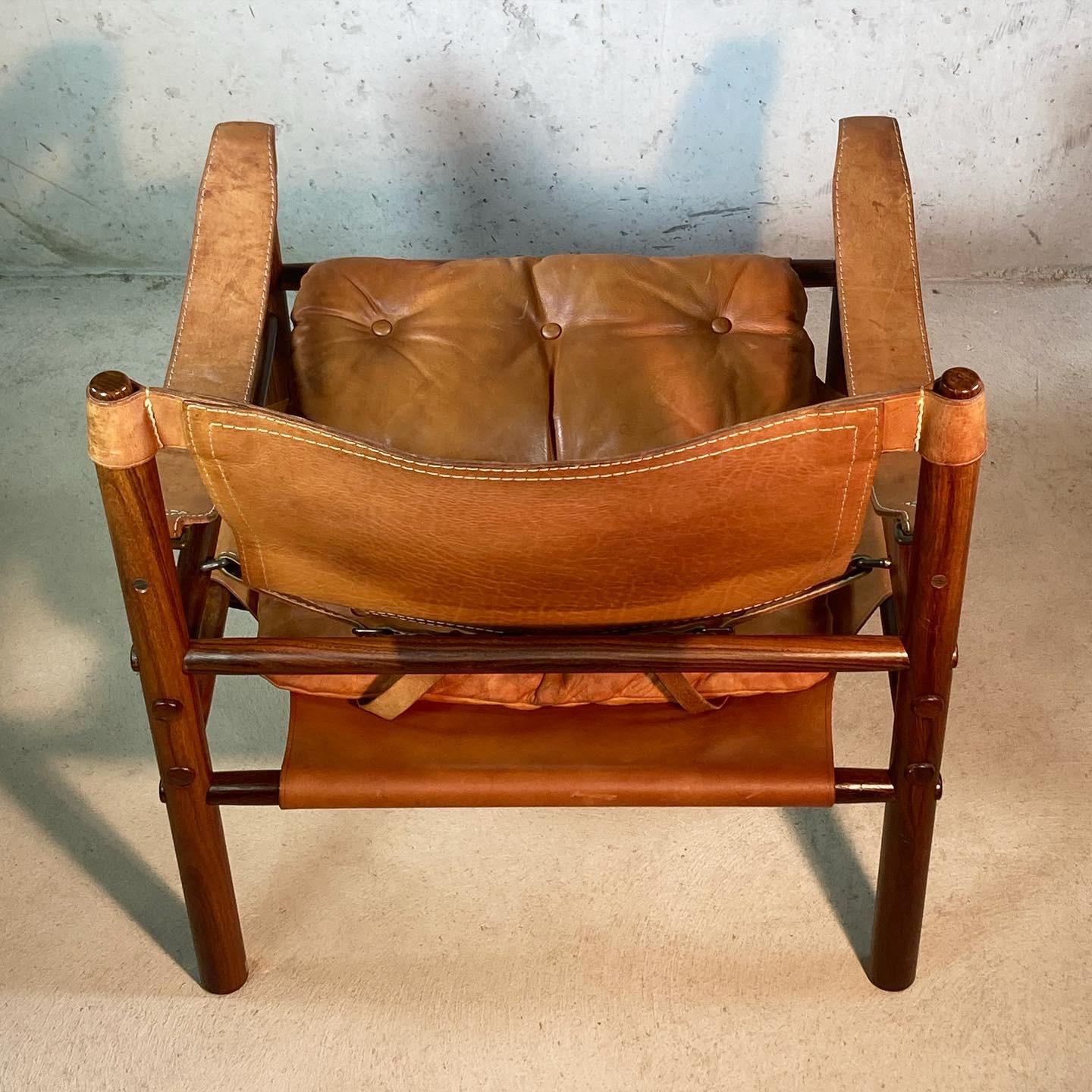 Arne Norell Sirocco Safari Chair in Rosewood, 1960s 1