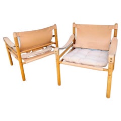 Arne Norell Sirocco Safari Chairs, A Pair