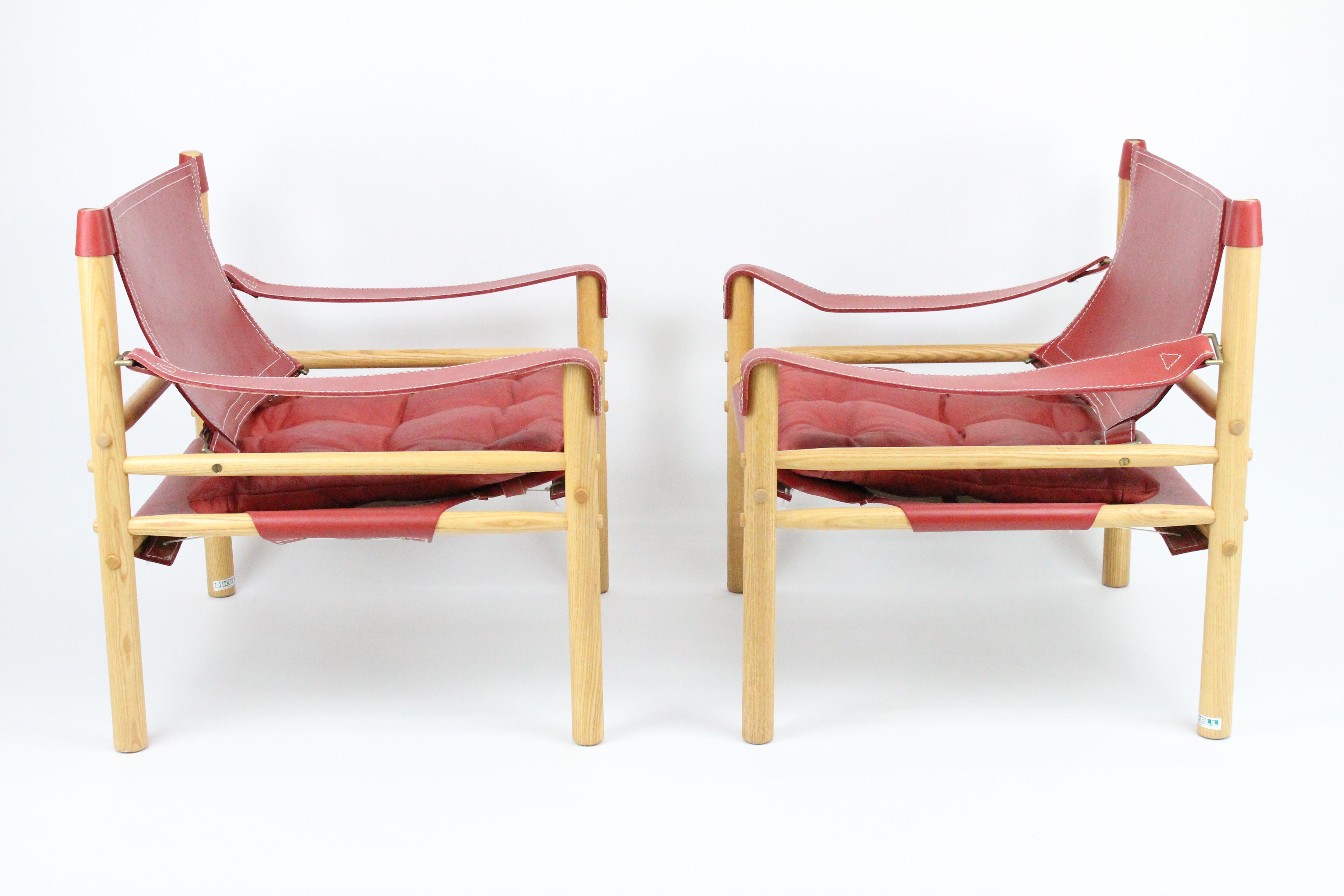 Mid-Century Modern Arne Norell Sirocco Safari Chairs by Norells in Sweden For Sale