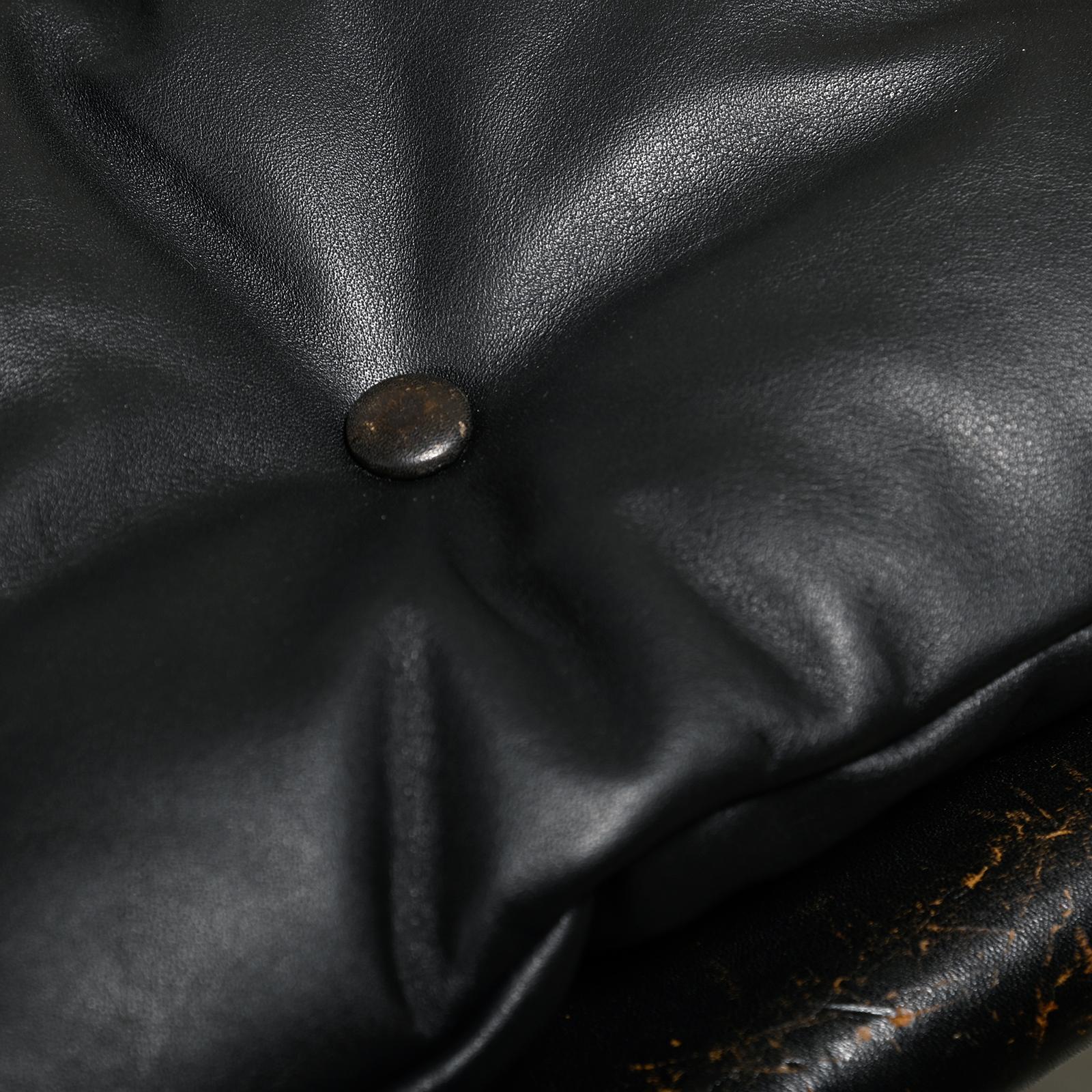 Arne Norell Sirocco Safari Lounge Chair en bois de rose et cuir noir, Suède en vente 2
