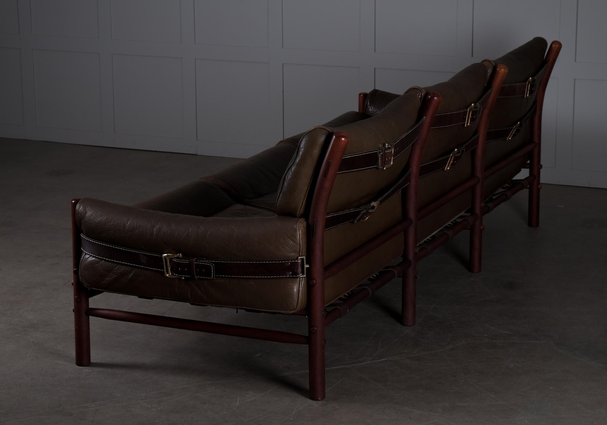 Leather Arne Norell Sofa Kontiki by Arne Norell, Sweden, 1970s