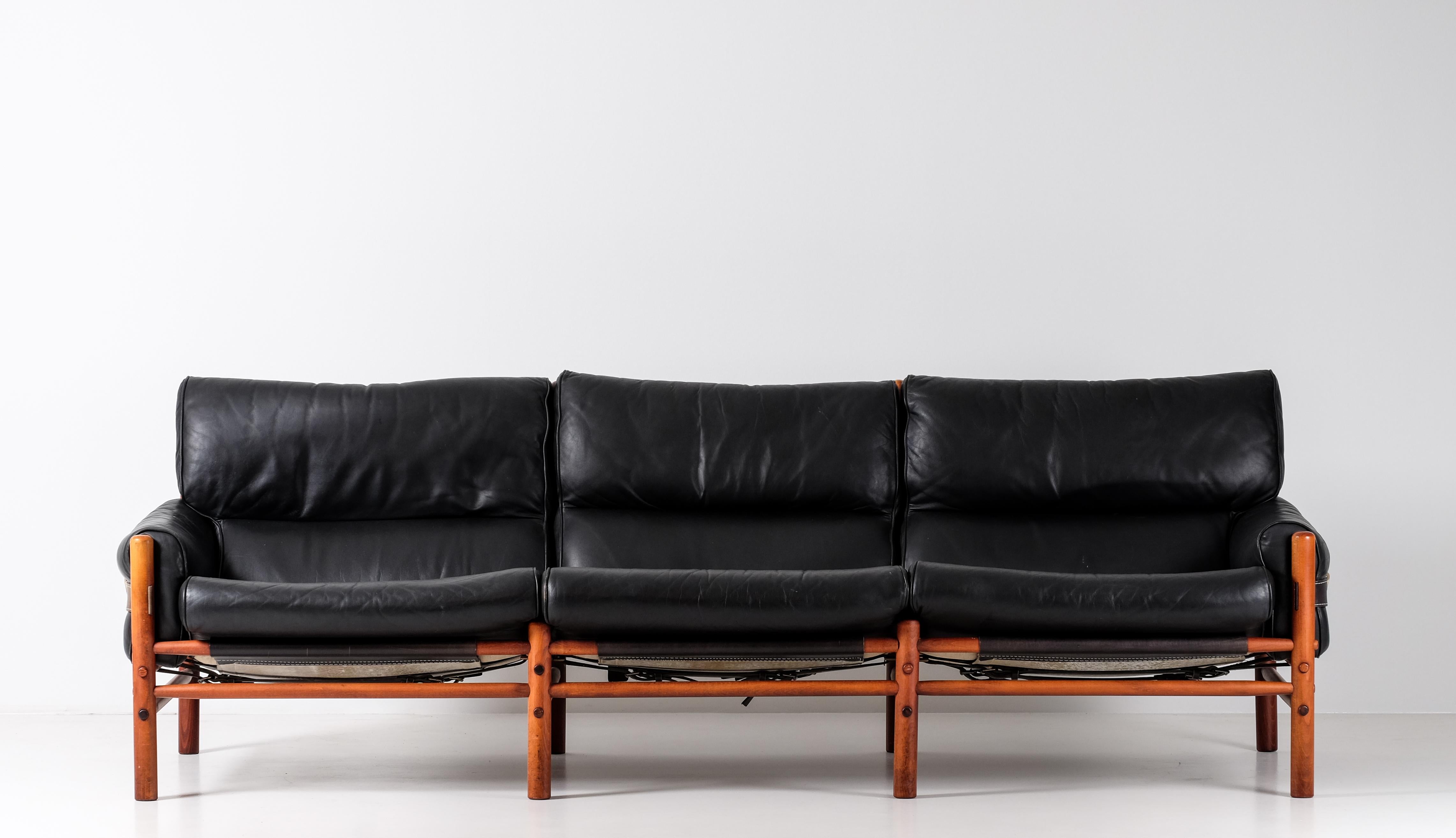 Leather Arne Norell Sofa Kontiki by Arne Norell, Sweden, 1970s For Sale