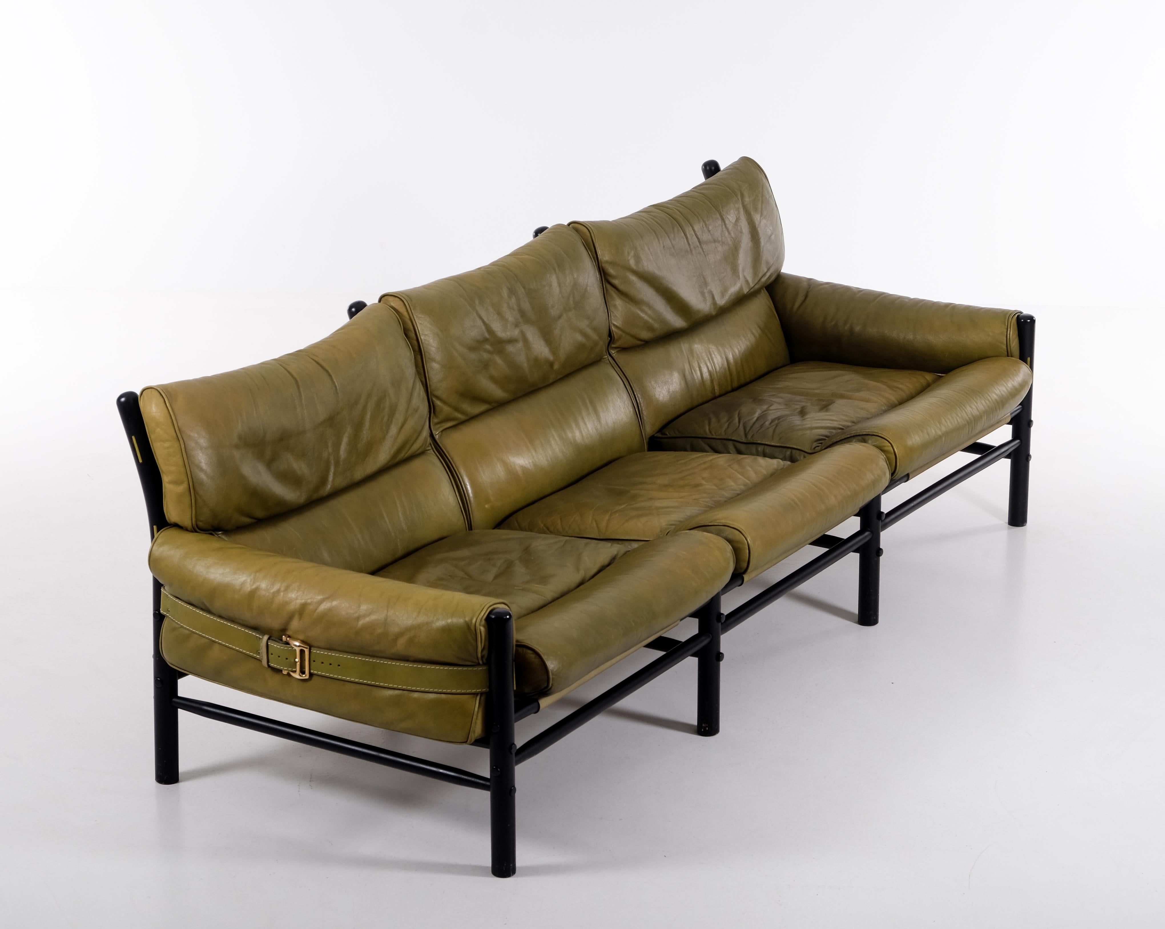 Cuir Canapé Kontiki d'Arne Norell par Arne Norell, Suède, 1970 en vente