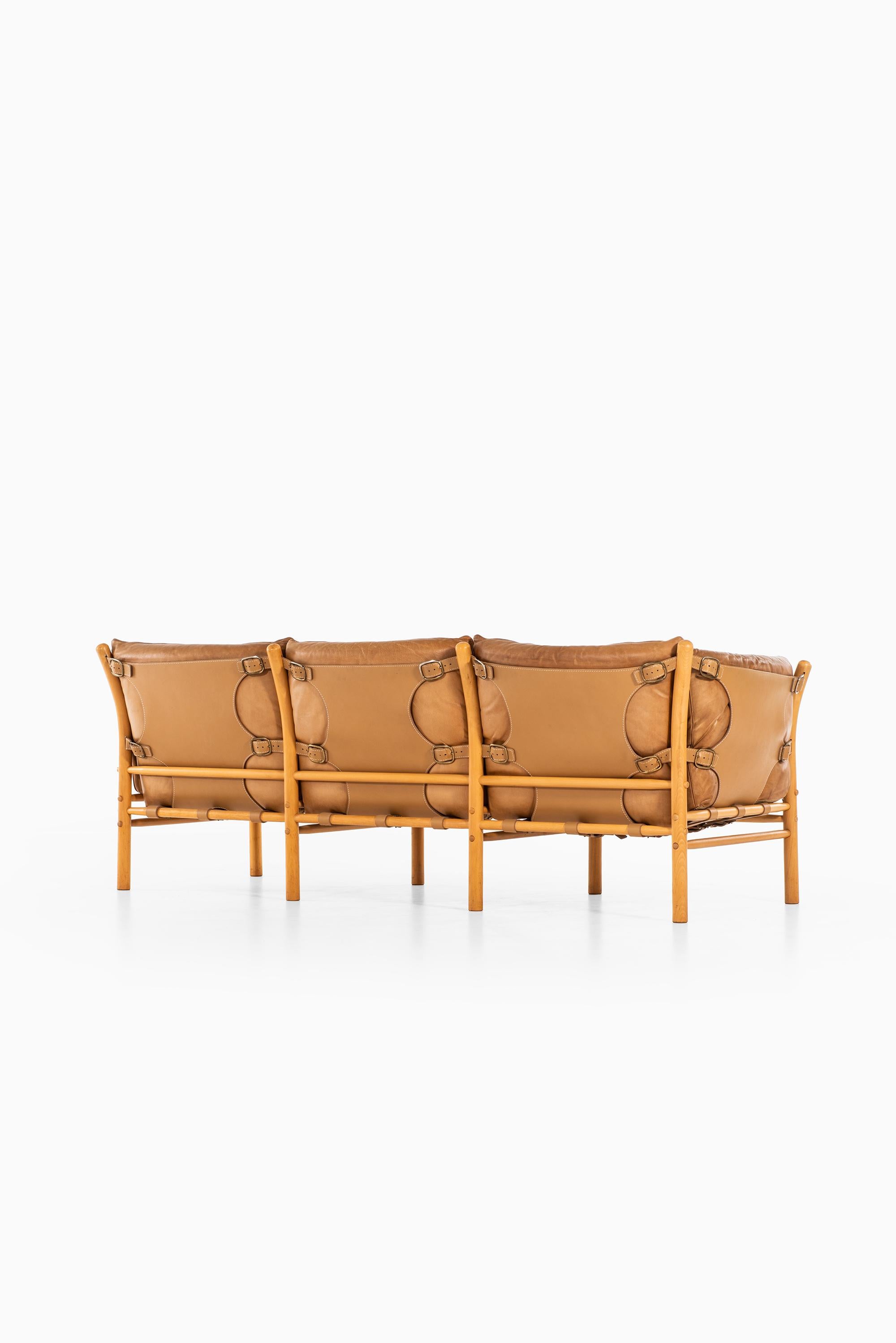 Brass Arne Norell Sofa Model Ilona Produced by Arne Norell AB in Sweden