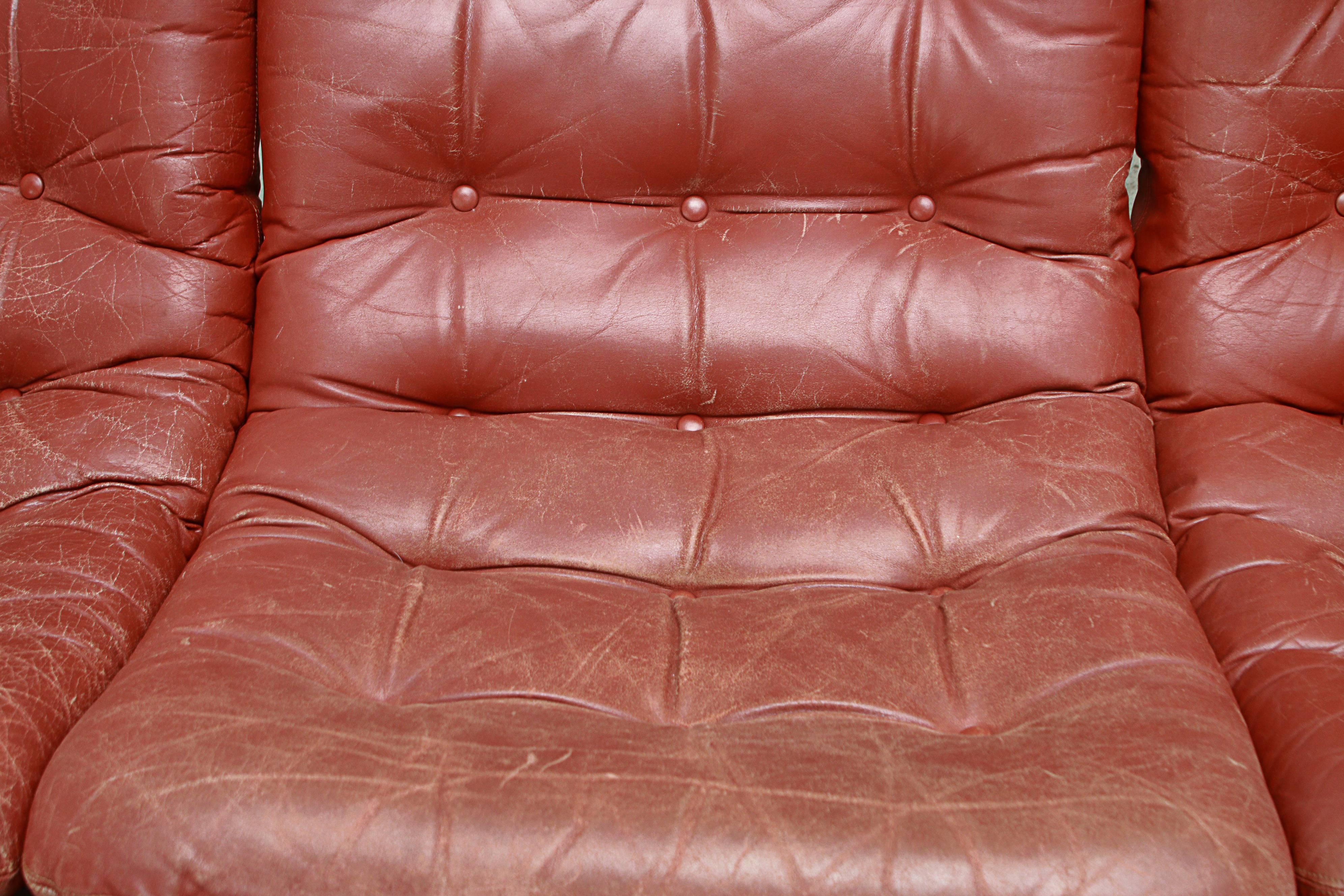 Arne Norell Style Leather Sofa 4
