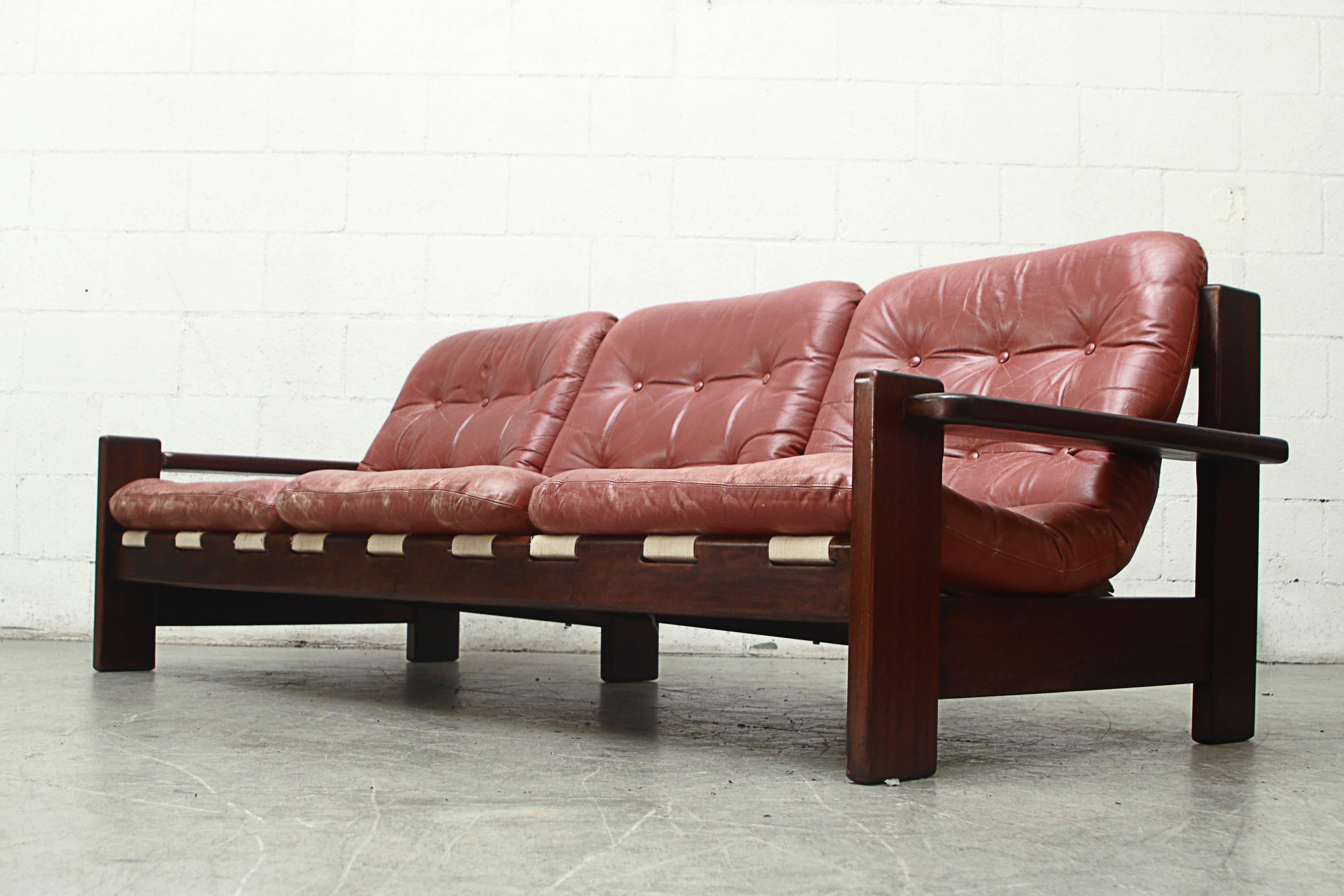 Arne Norell Style Leather Sofa 1