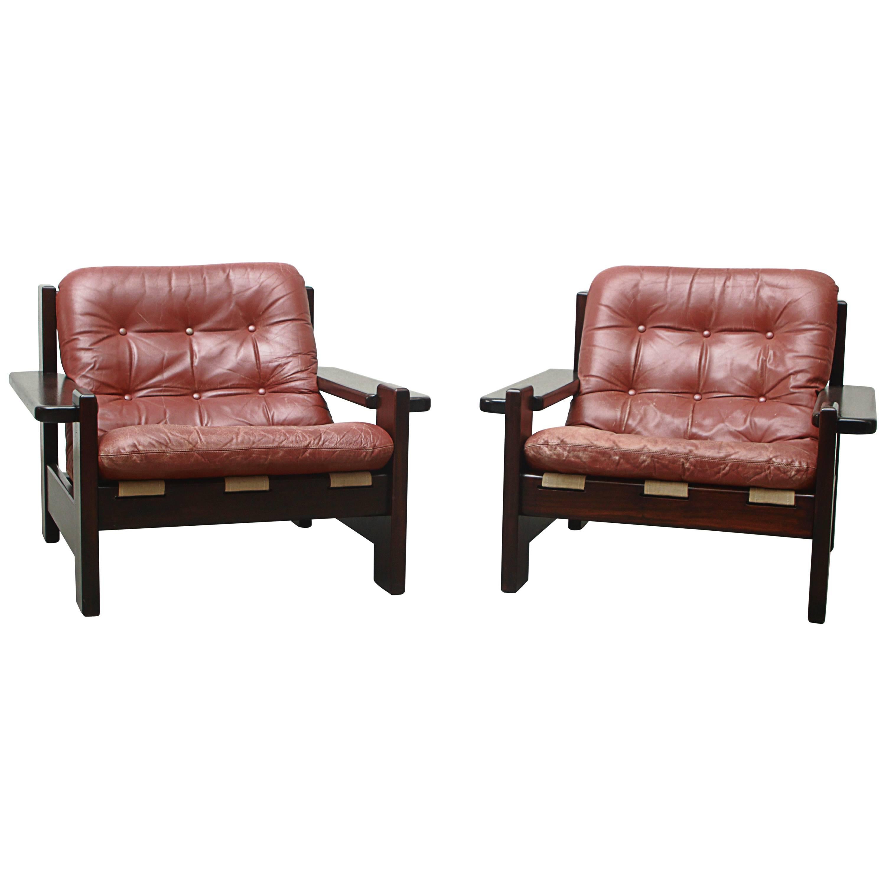 Arne Norell Style Lounge Chairs