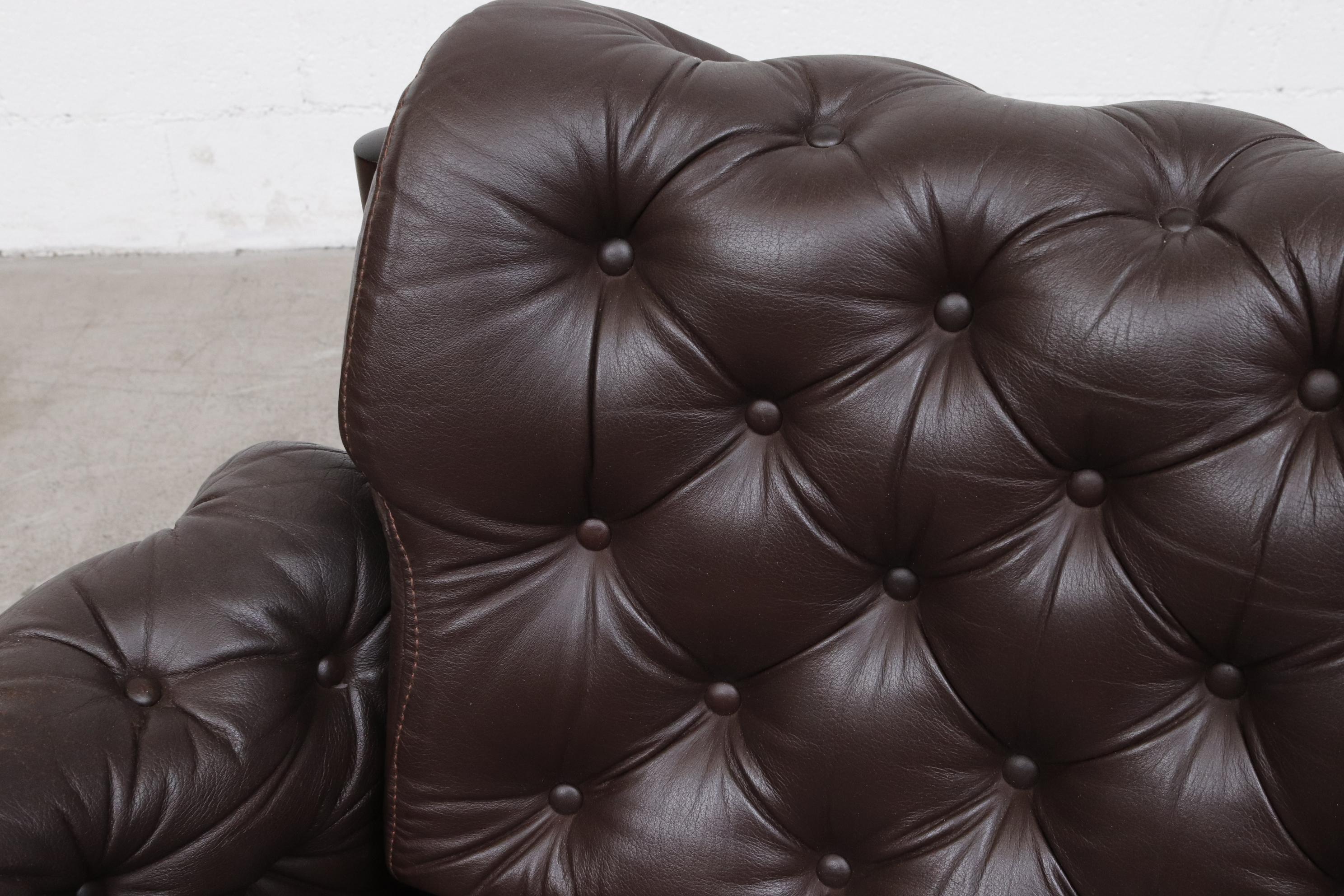 Arne Norell Style Tufted Leather Lounge Chair by Sven Ellekaer for Coja 1