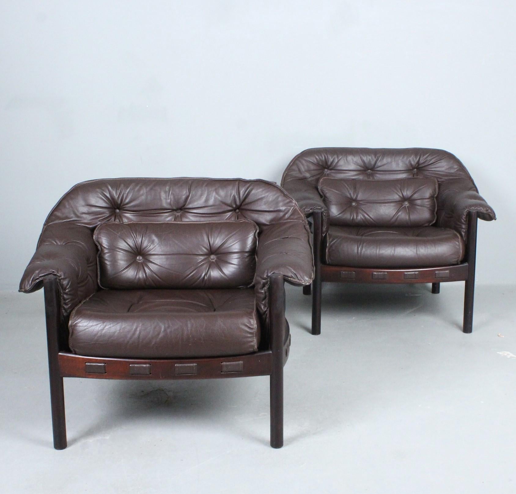 20th Century ARNE NORELL & SVEN ELLEKAE  armchair for Coja Sweden 1960 For Sale