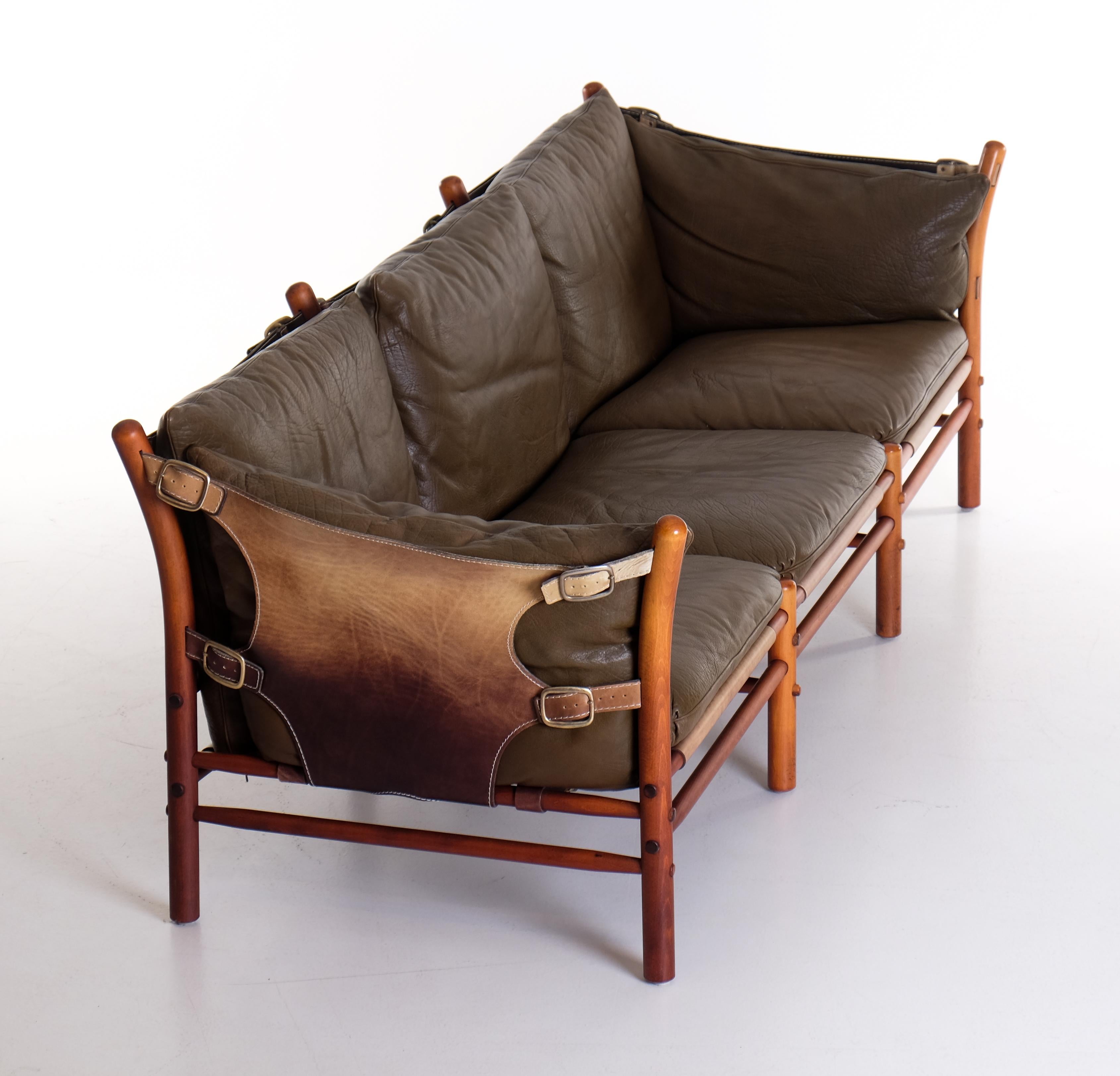 Arne Norell Three-Seat Sofa Model Ilona, 1970s 3