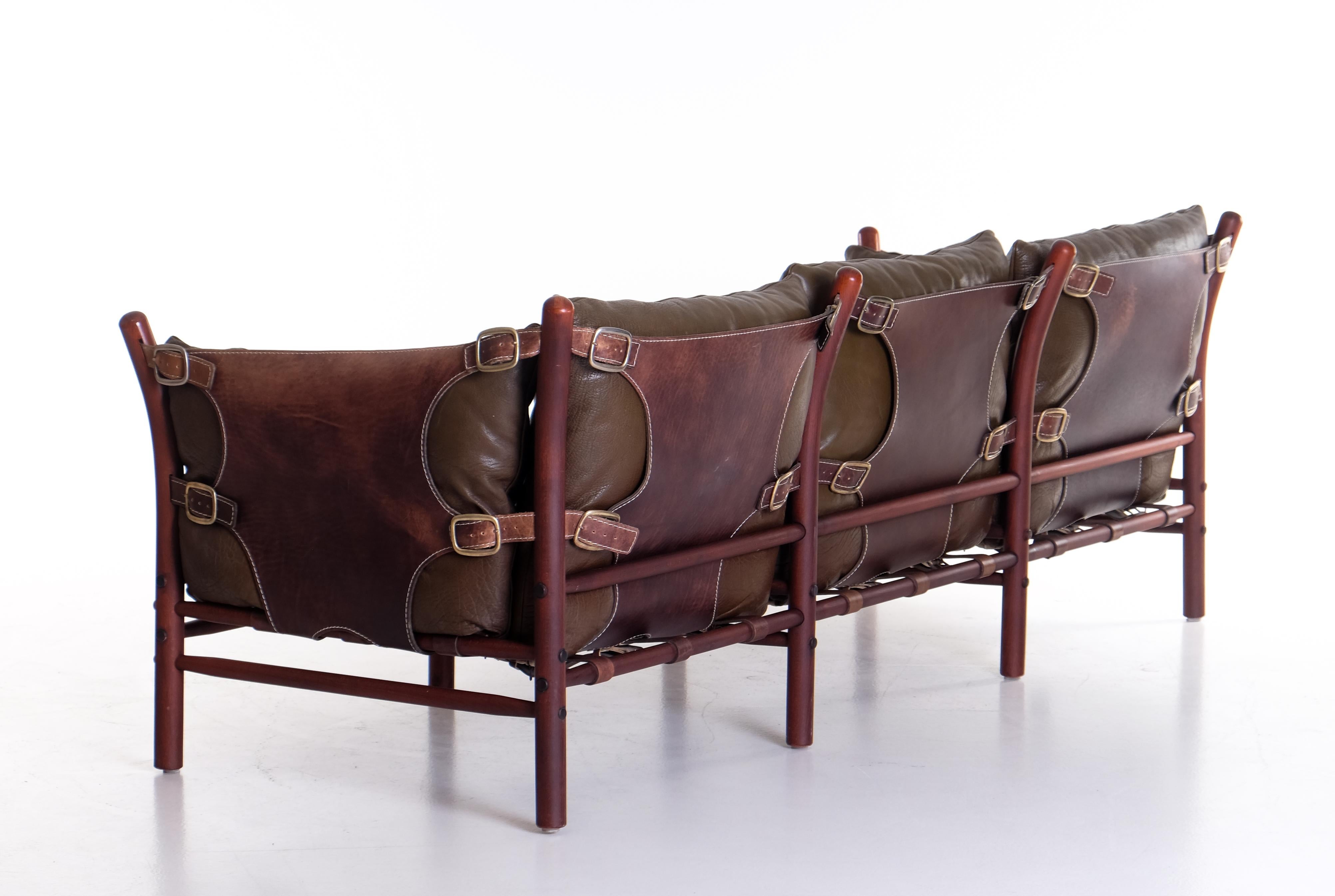 Scandinavian Modern Arne Norell Three-Seat Sofa Model Ilona, 1970s
