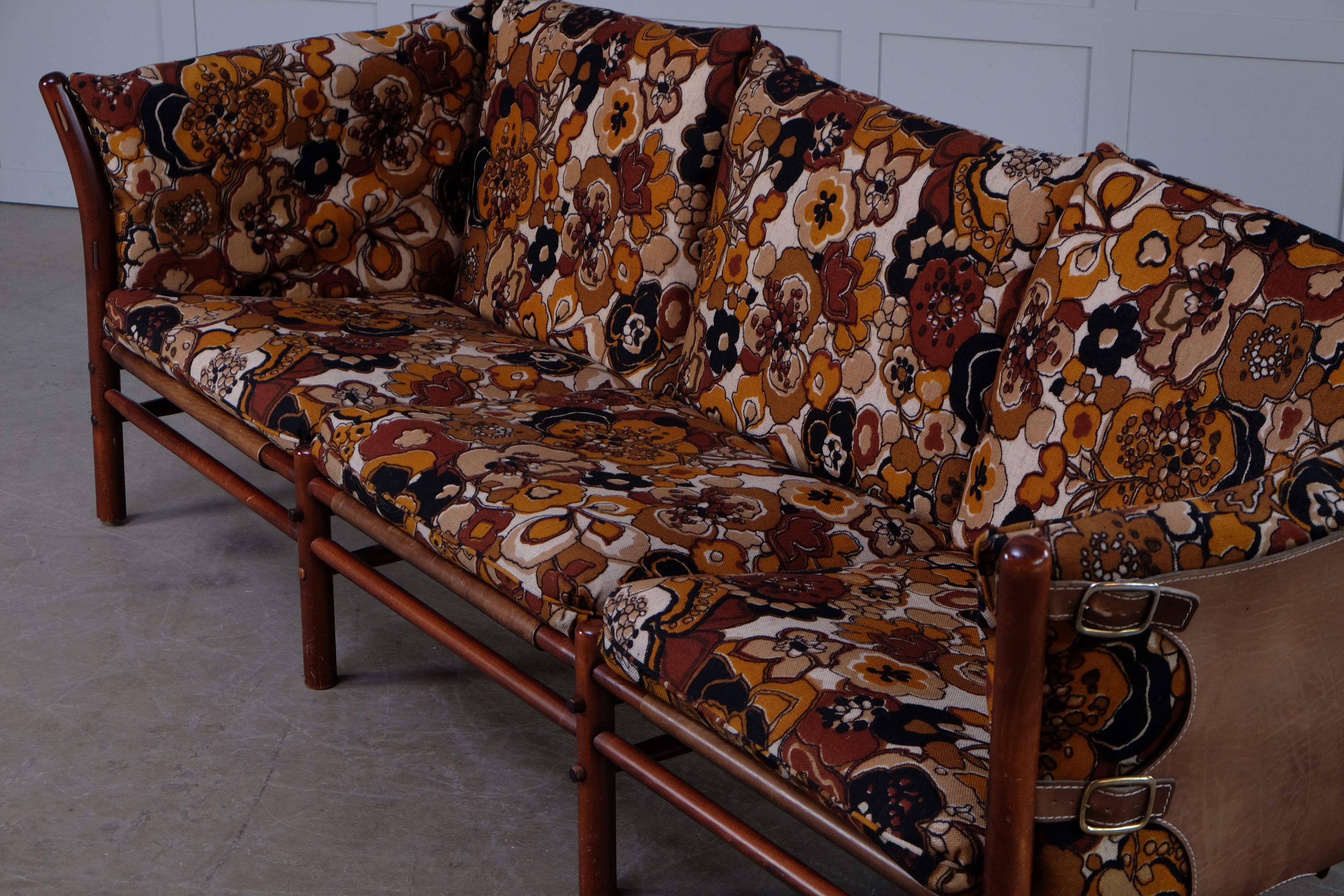 Swedish Arne Norell Three-Seat Sofa Model Ilona, 1970s For Sale