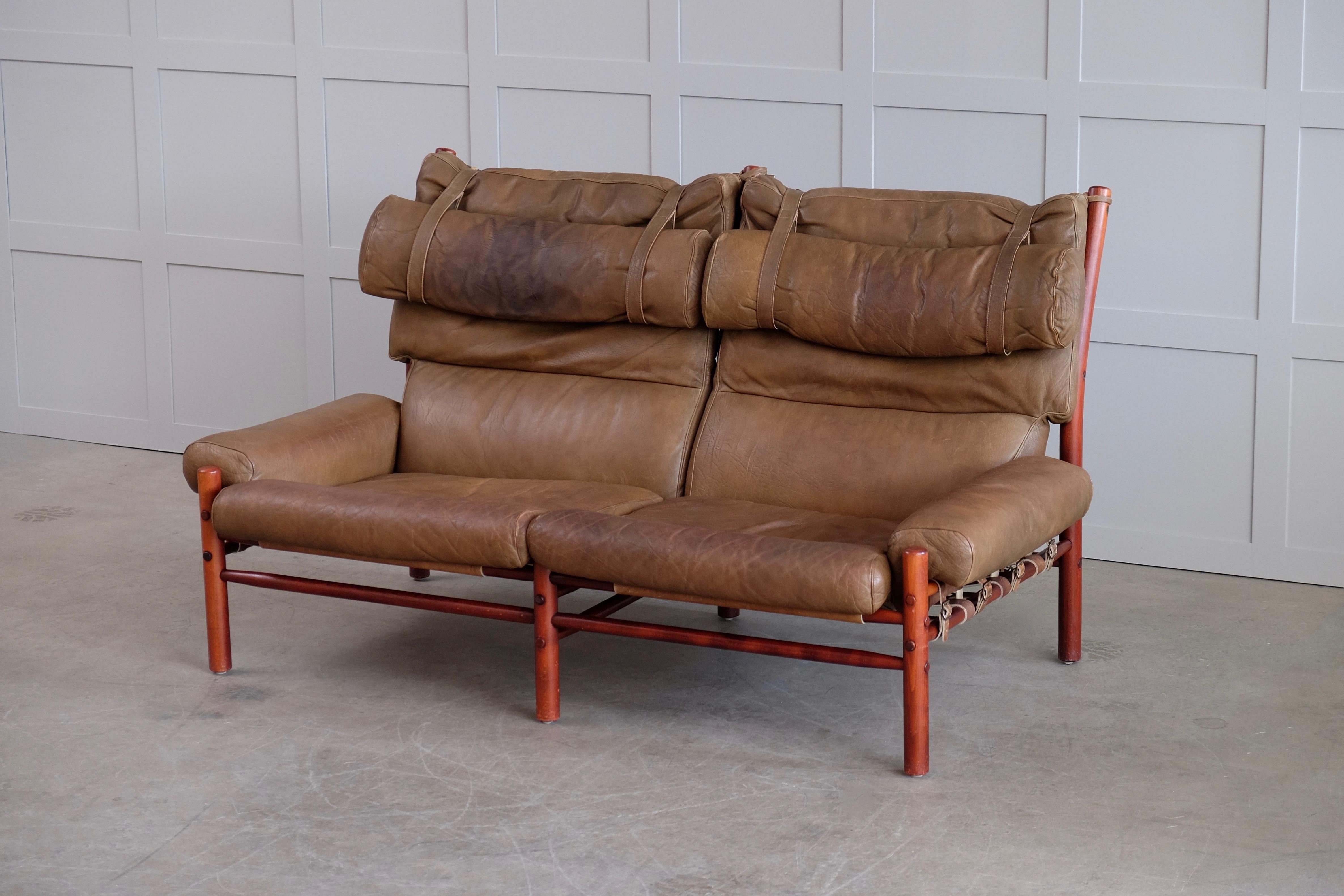 Arne Norell Two-Seat Sofa Model Inca, 1970s In Good Condition In Stockholm, SE