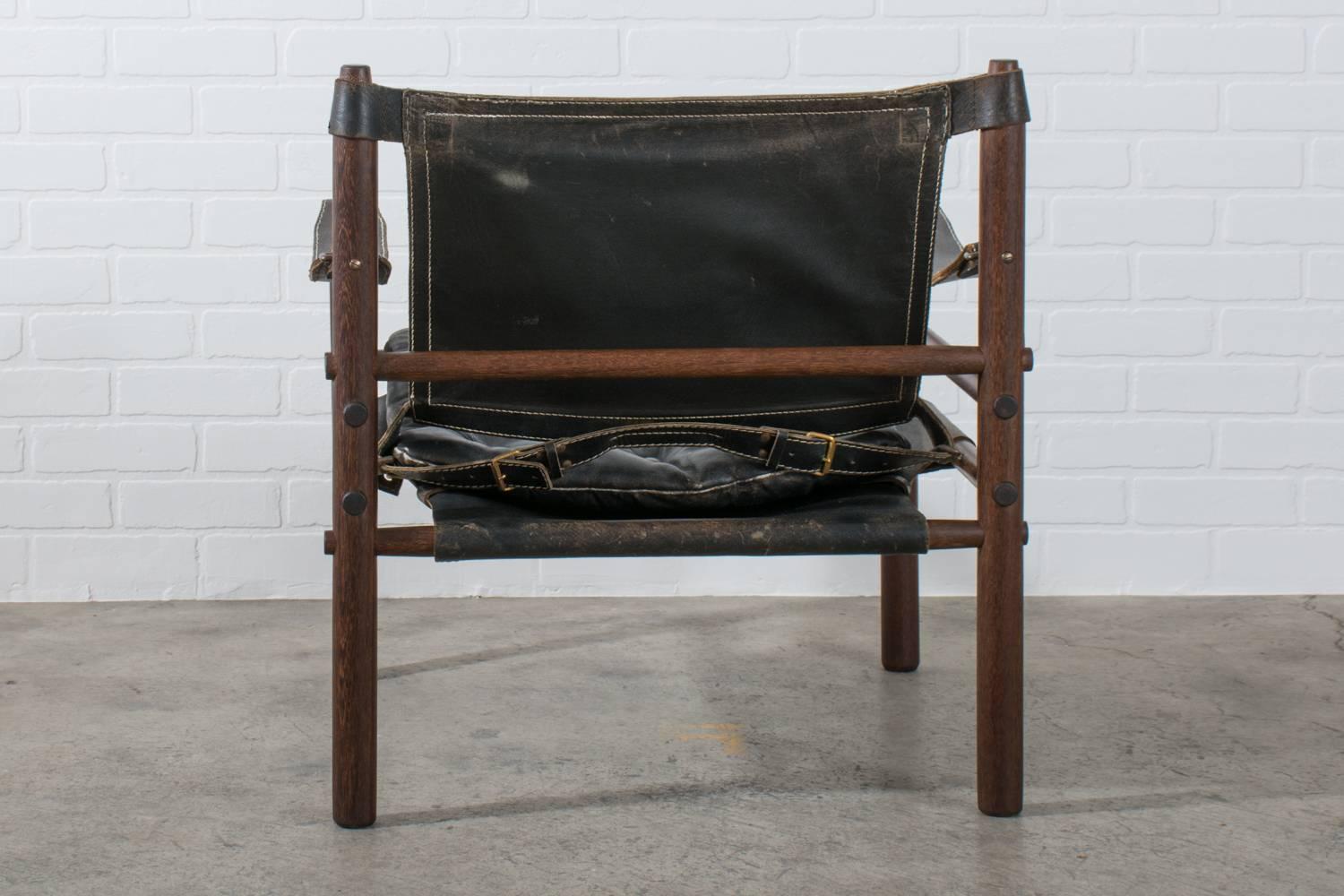 Swedish Arne Norell Vintage Midcentury 'Sirocco' Safari Chair