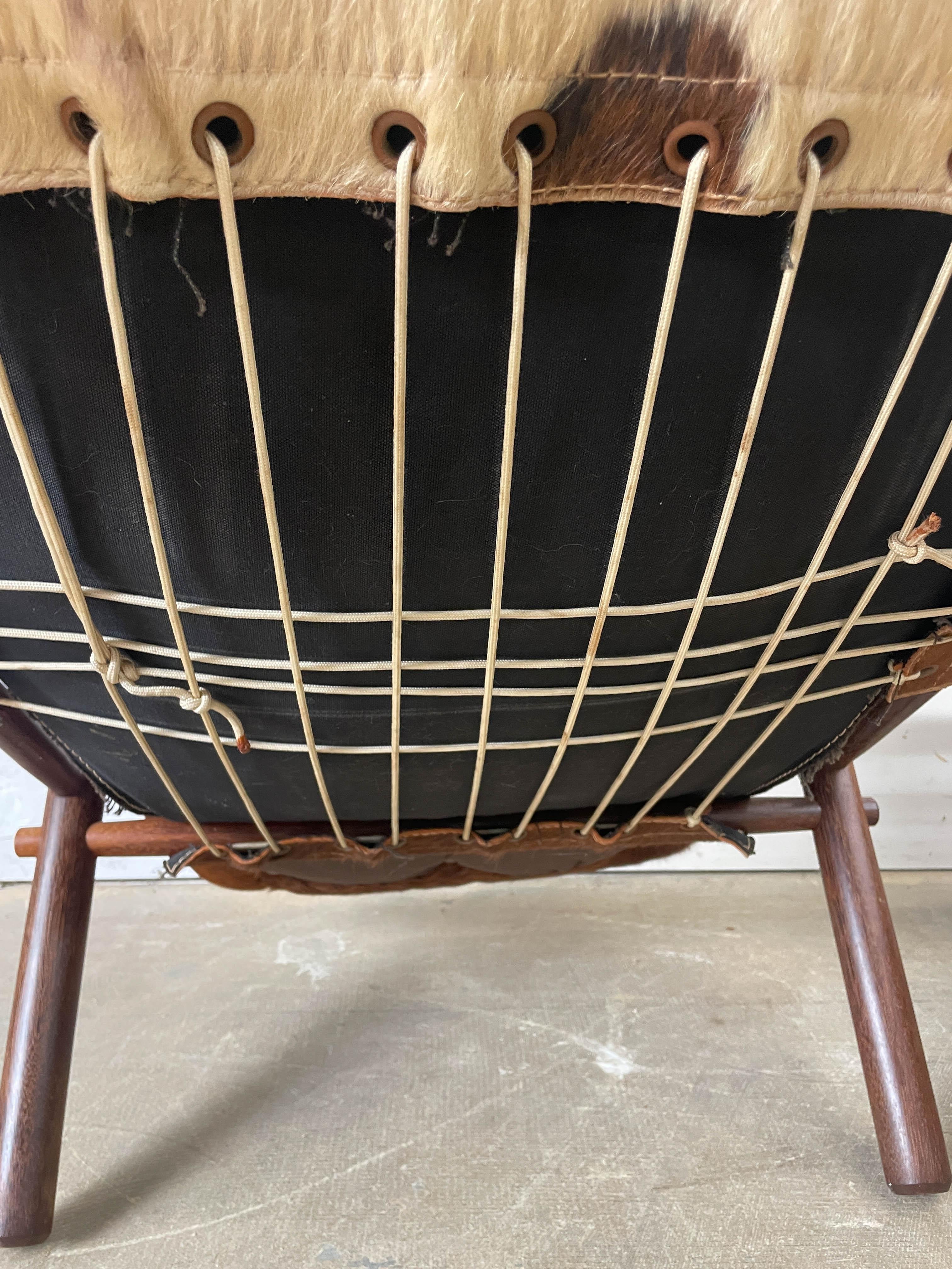 Arne Norell Wenge and Calfskin Sirocco Safari Chairs For Sale 7