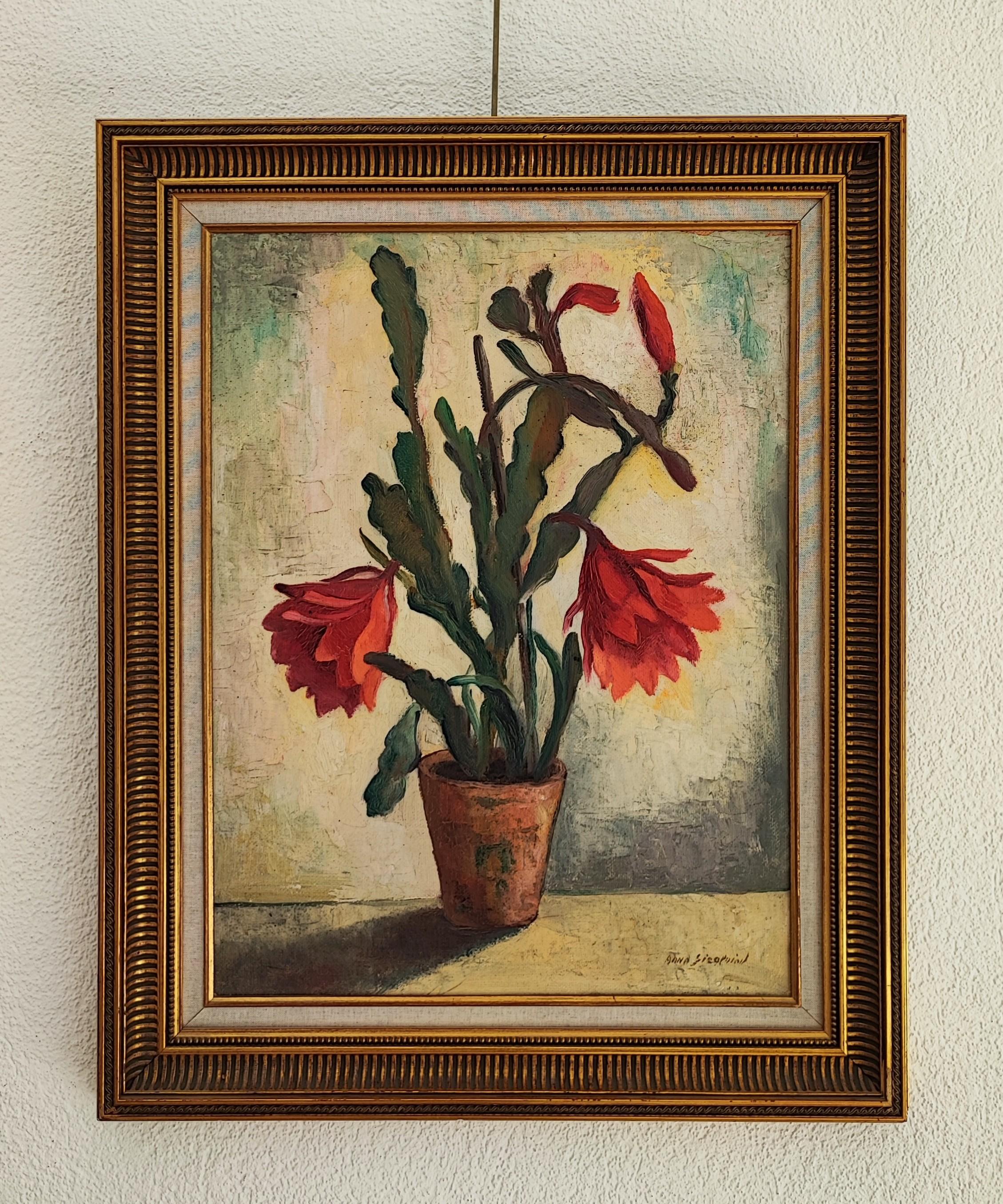 Blooming cacti - Painting by Arne Siegfried