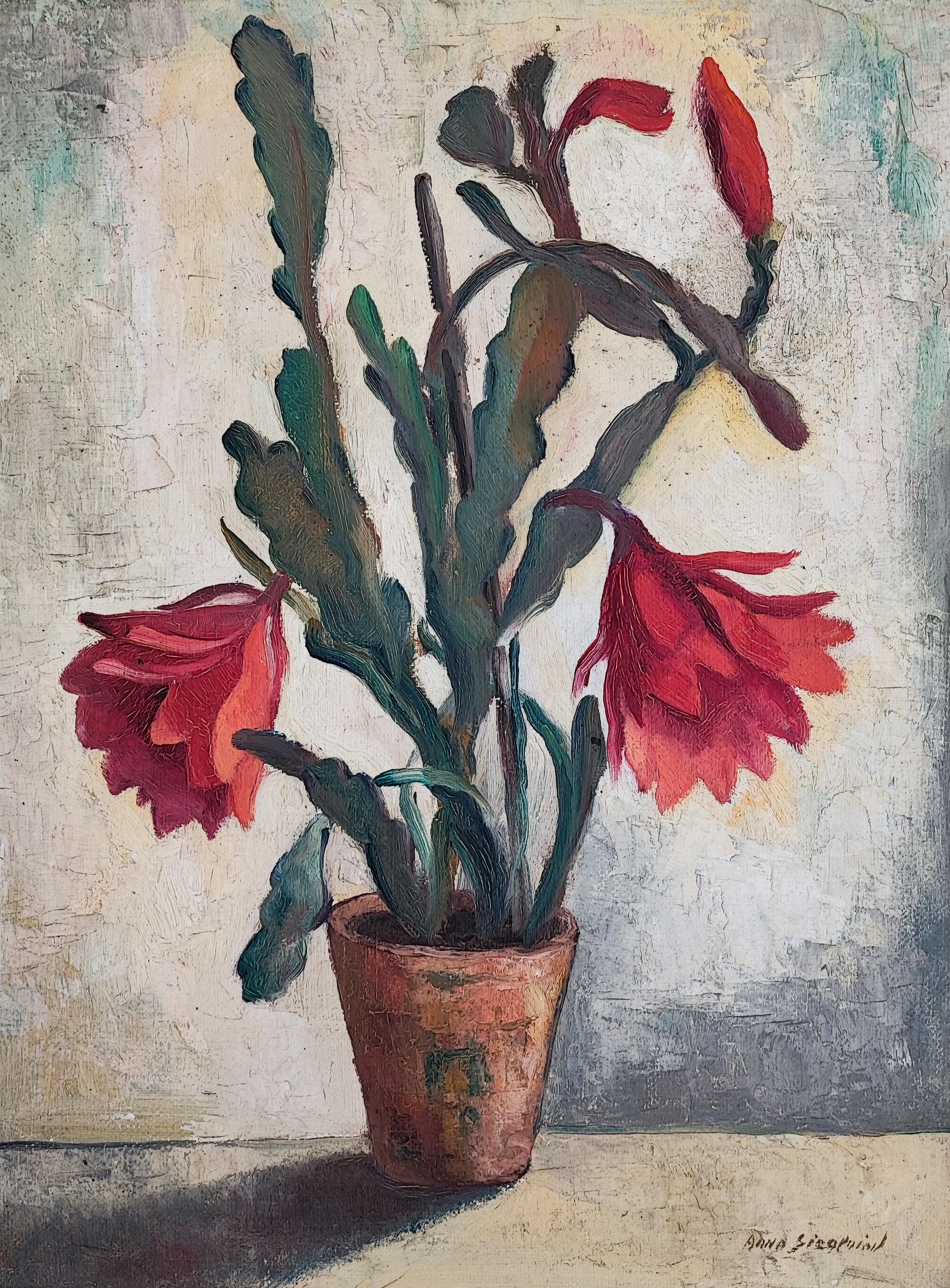 Arne Siegfried Still-Life Painting - Blooming cacti