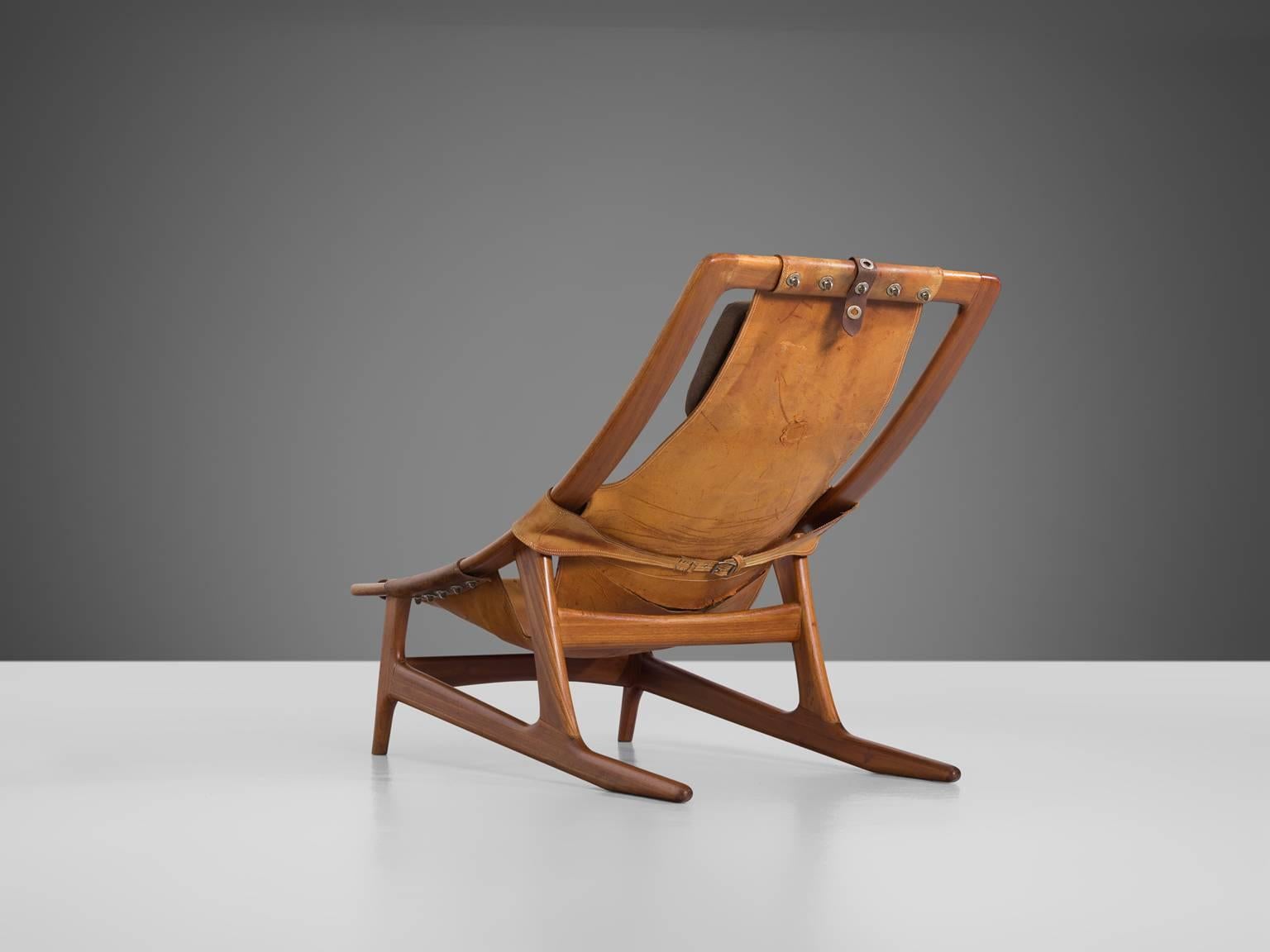 Arne Tidemand Ruud 'Holmkollen' Lounge Chair for Norcraft In Good Condition In Waalwijk, NL