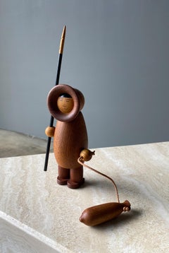 Pescatore eschimese inuit in tek di Arne Tjomsland, Norvegia, anni '50