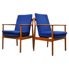 Arne Voddel Model 341 Teak Chairs, Set of Two