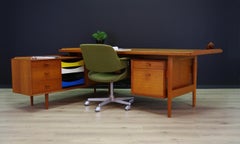 Arne Vodder 1970s Brown Writing Desk Sideboard Teak Sibast