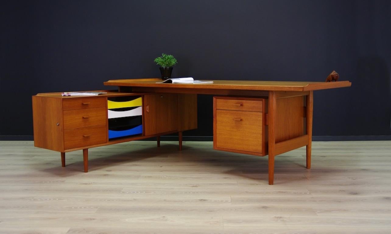 Scandinavian Modern Arne Vodder 1970s Brown Writing Desk Sideboard Teak Sibast For Sale
