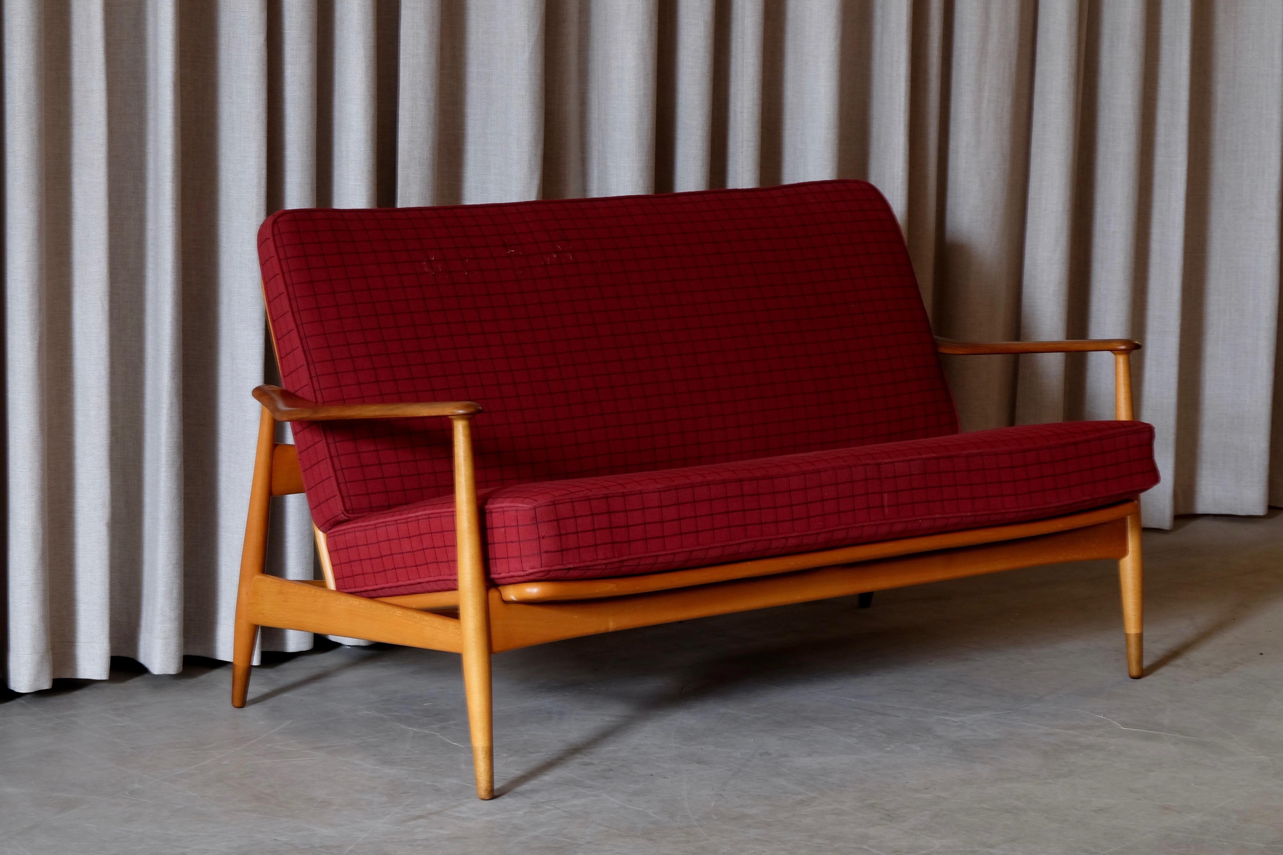 Danish Arne Vodder 2-Seat Sofa, Denmark, 1950s For Sale