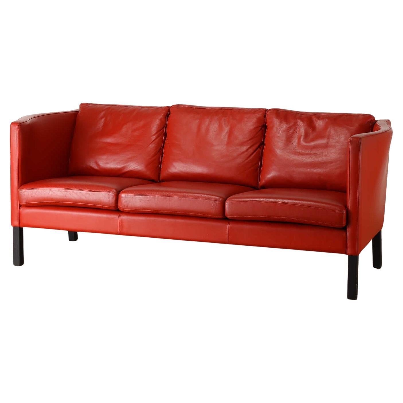 Arne Vodder 3-Sitzer Sofa Model No. AV59 1980er Jahre