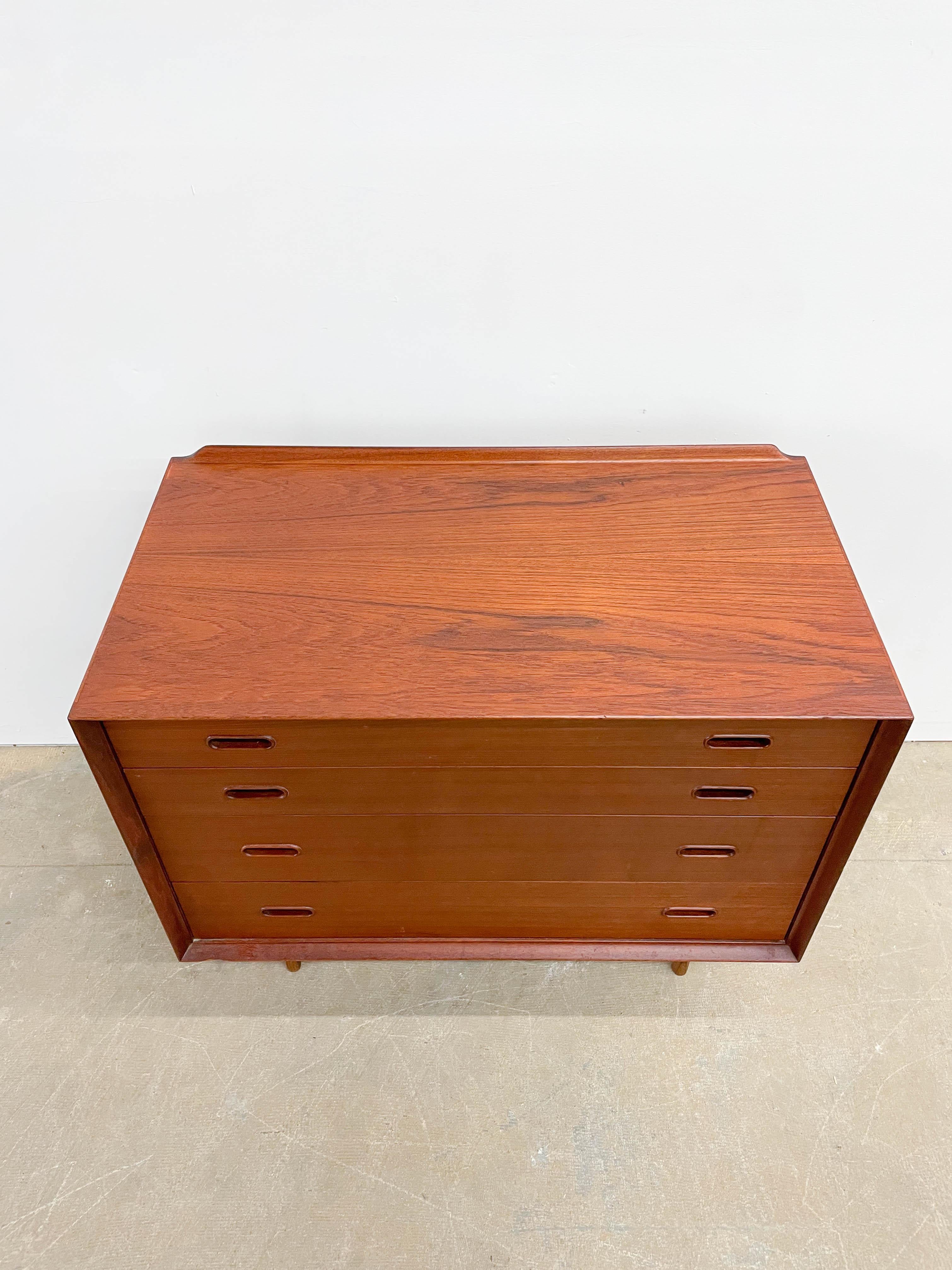 Danish Arne Vodder 4-Drawer Cabinet in Teak