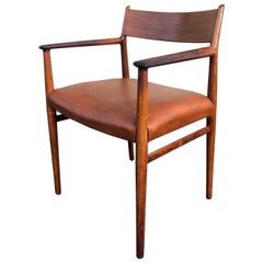 Arne Vodder 418 Armchairs in Rosewood and Aniline Leather, Sibast