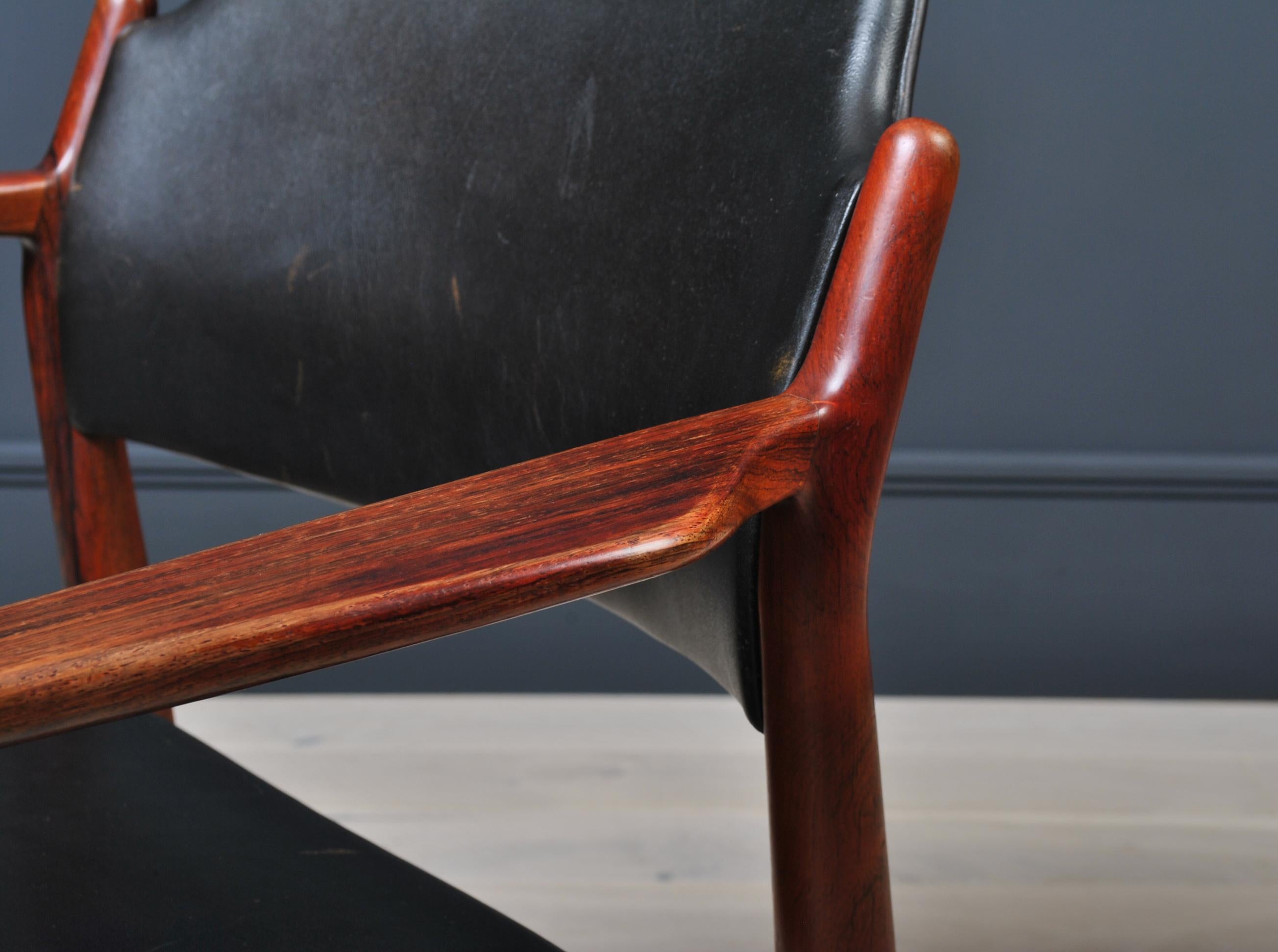 Arne Vodder 62A Chair, Original Leather 1