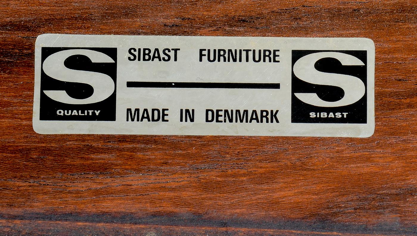 Arne Vodder-Sessel mit schwarzem Original-Leder, ca. 1960er Jahre im Angebot 4