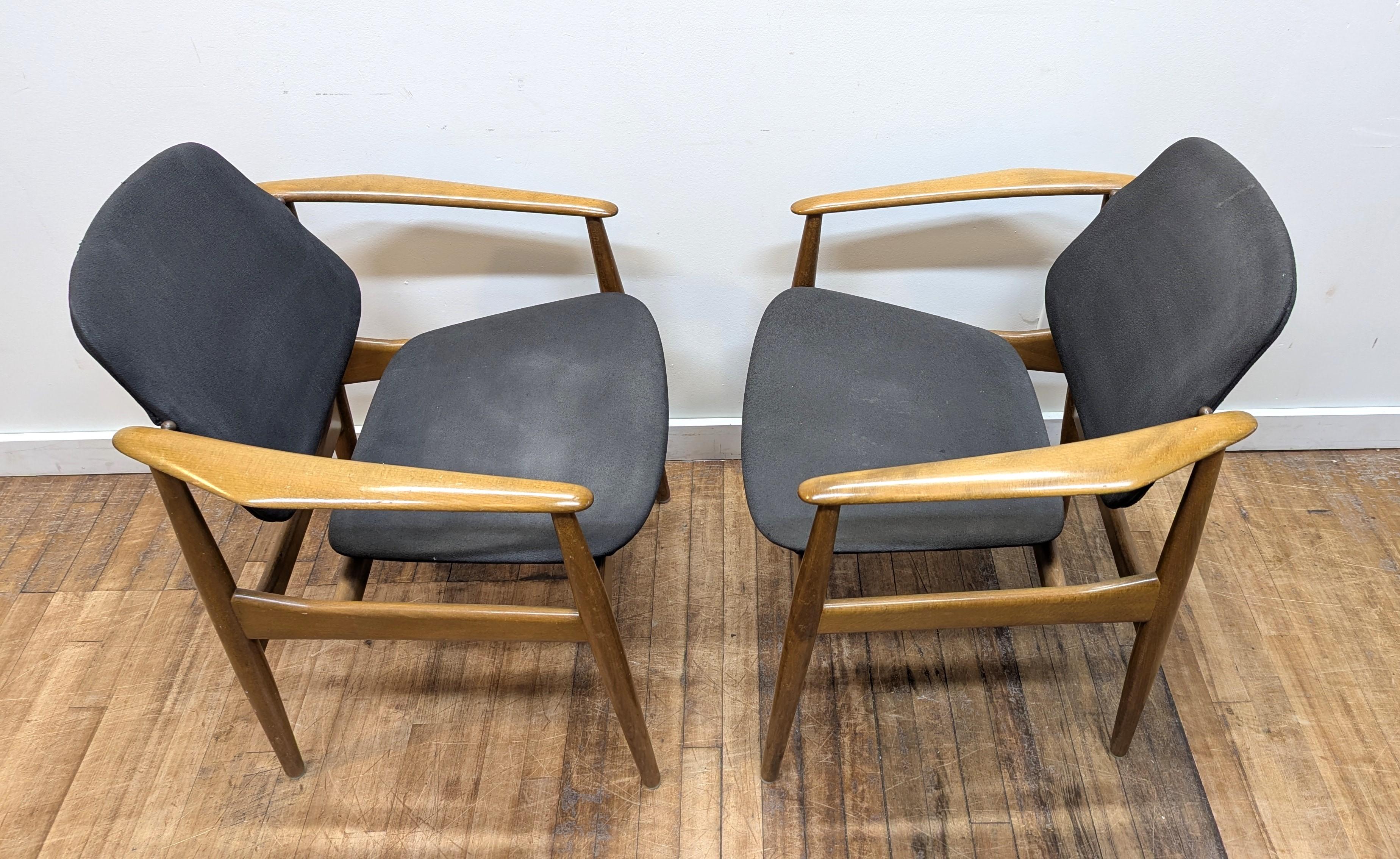 Arne Vodder Armchairs for France & Daverkosen In Good Condition For Sale In New York, NY