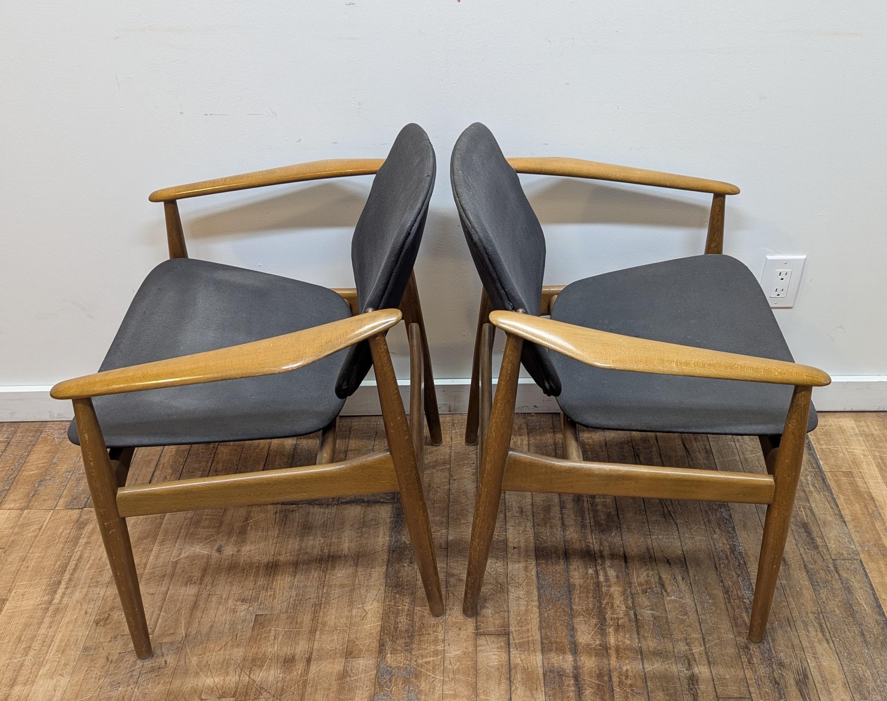 Teak Arne Vodder Armchairs for France & Daverkosen For Sale