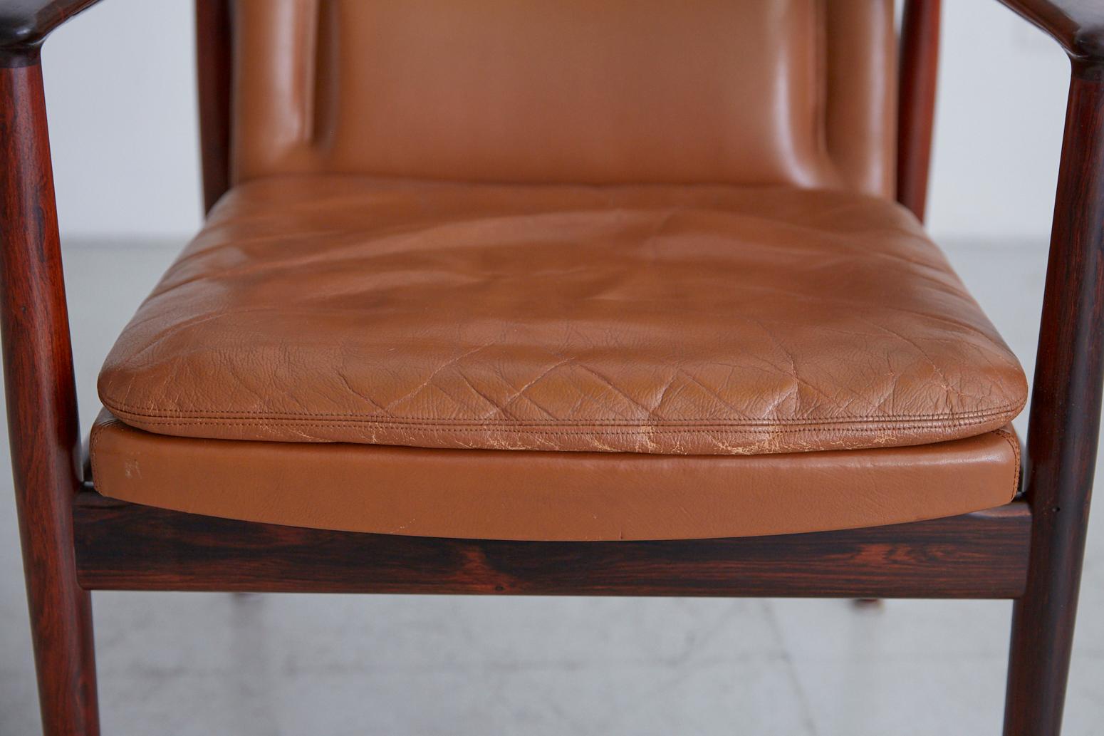 Leather Arne Vodder Armchairs