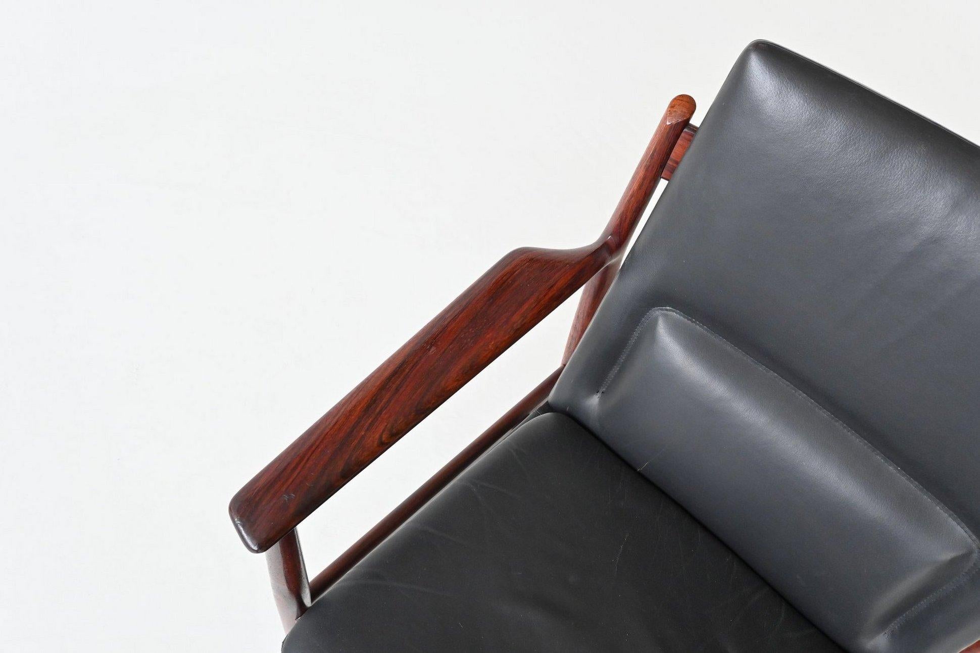 Arne Vodder armchairs model “431” rosewood Sibast Furniture Denmark 1960 For Sale 9
