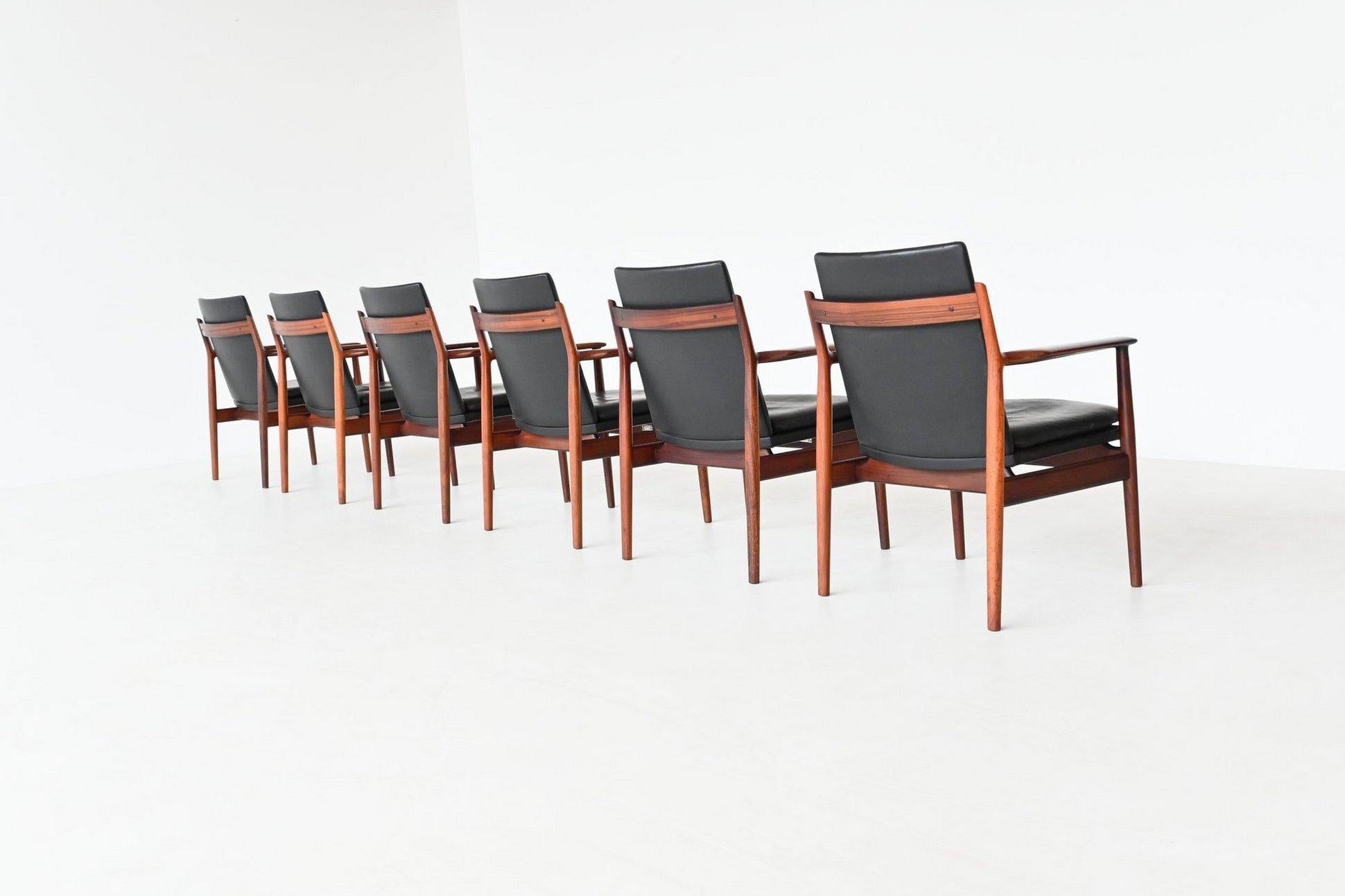 Arne Vodder armchairs model “431” rosewood Sibast Furniture Denmark 1960 In Good Condition For Sale In Etten-Leur, NL