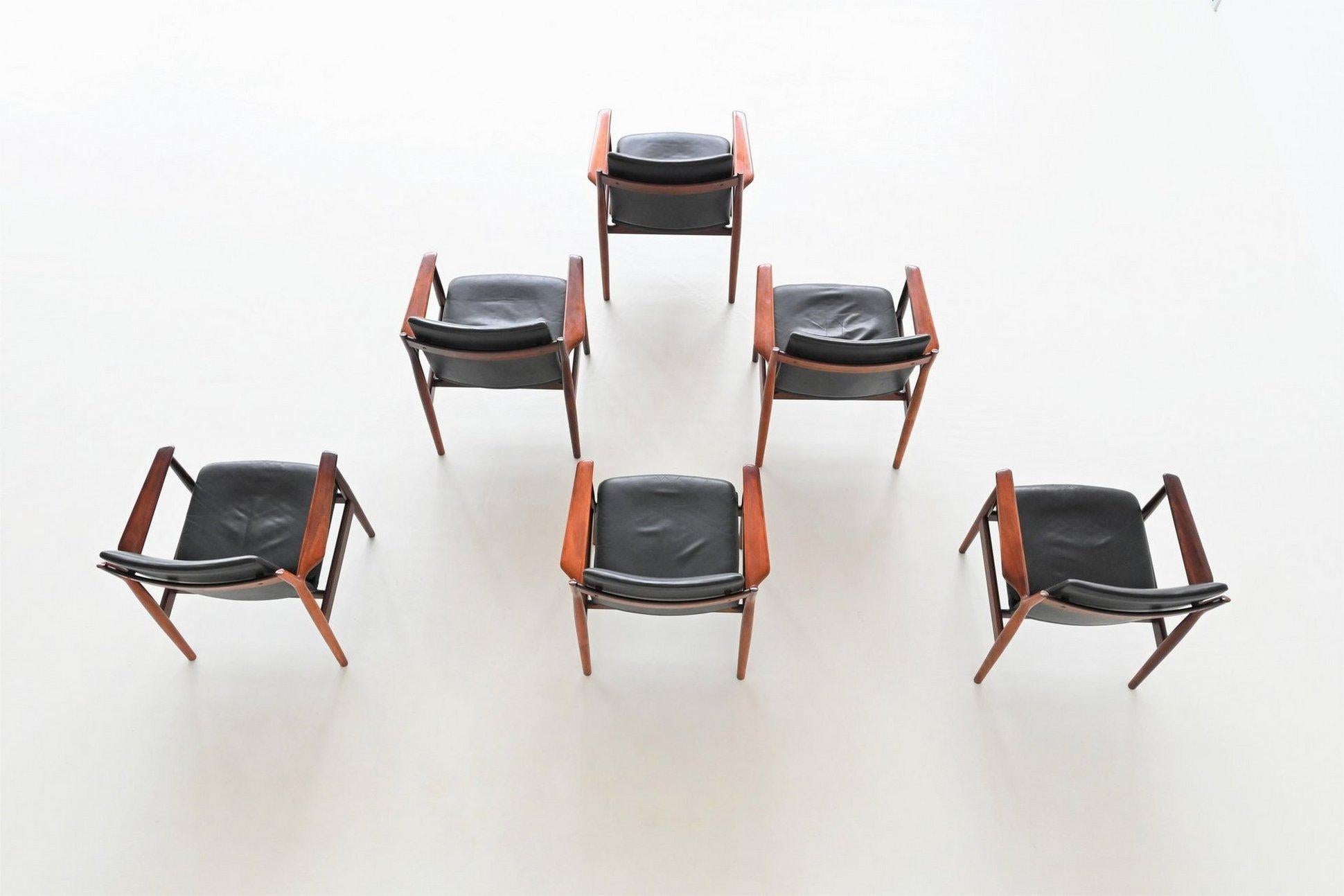 Arne Vodder armchairs model “431” rosewood Sibast Furniture Denmark 1960 For Sale 1