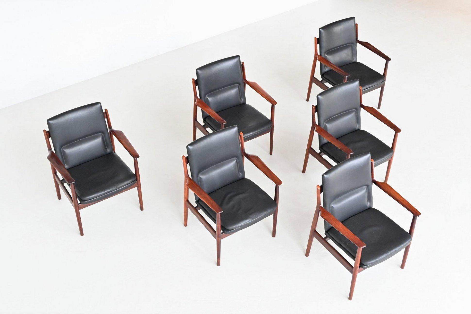Arne Vodder armchairs model “431” rosewood Sibast Furniture Denmark 1960 For Sale 2