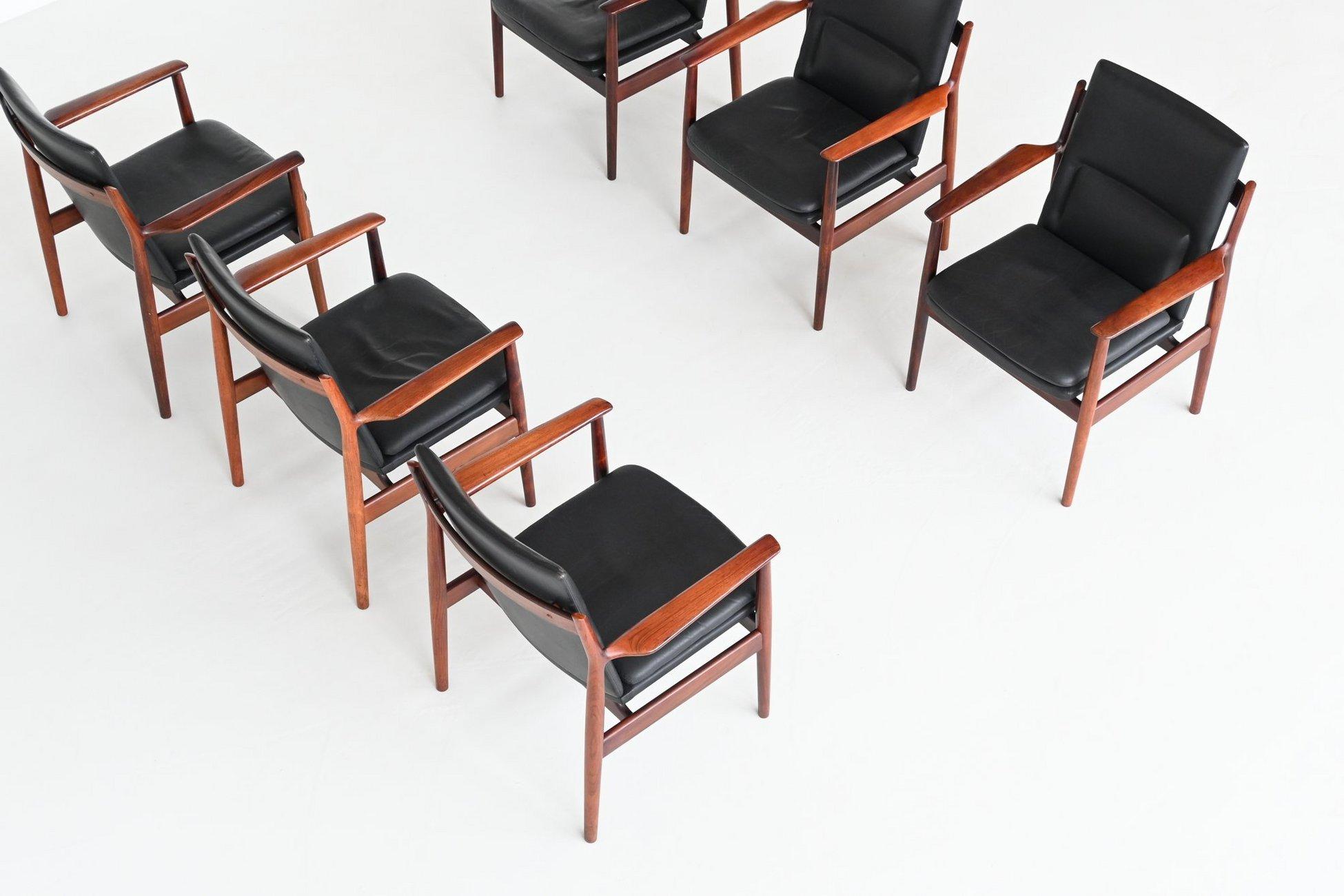 Arne Vodder armchairs model 432 in rosewood Sibast Furniture Denmark 1960 For Sale 4