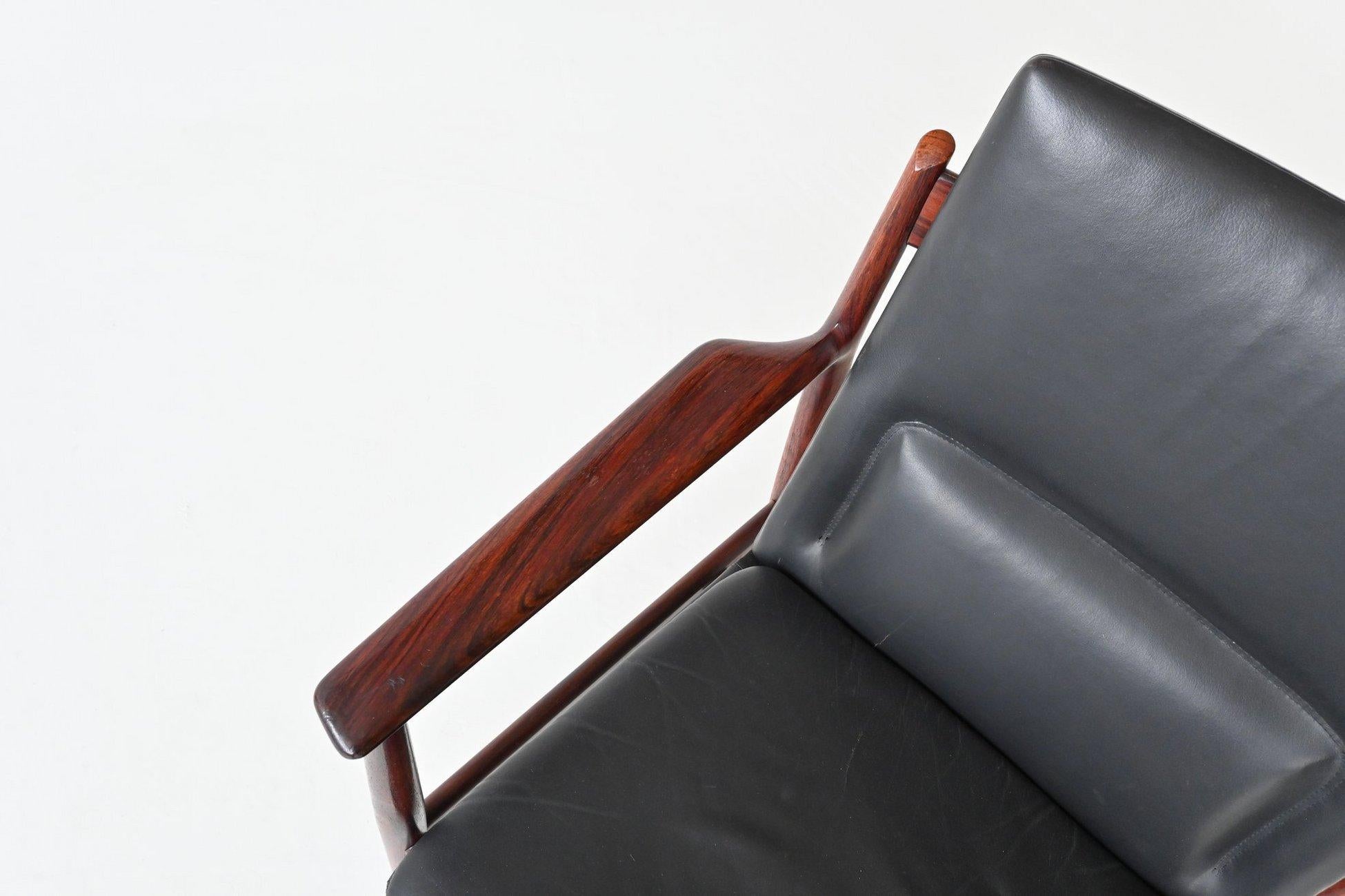 Arne Vodder armchairs model 432 in rosewood Sibast Furniture Denmark 1960 For Sale 8